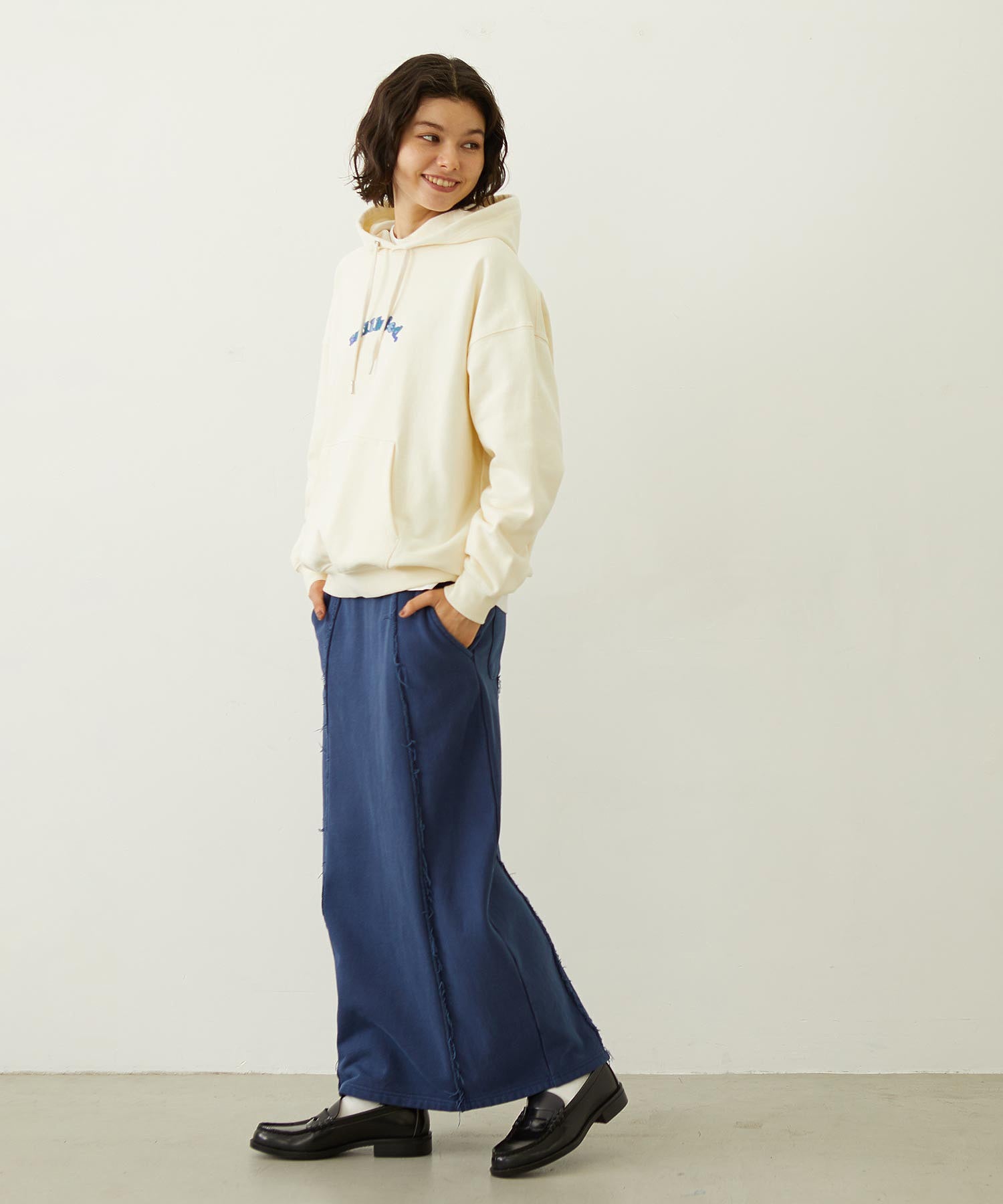 FADED SWEAT LONG SKIRT