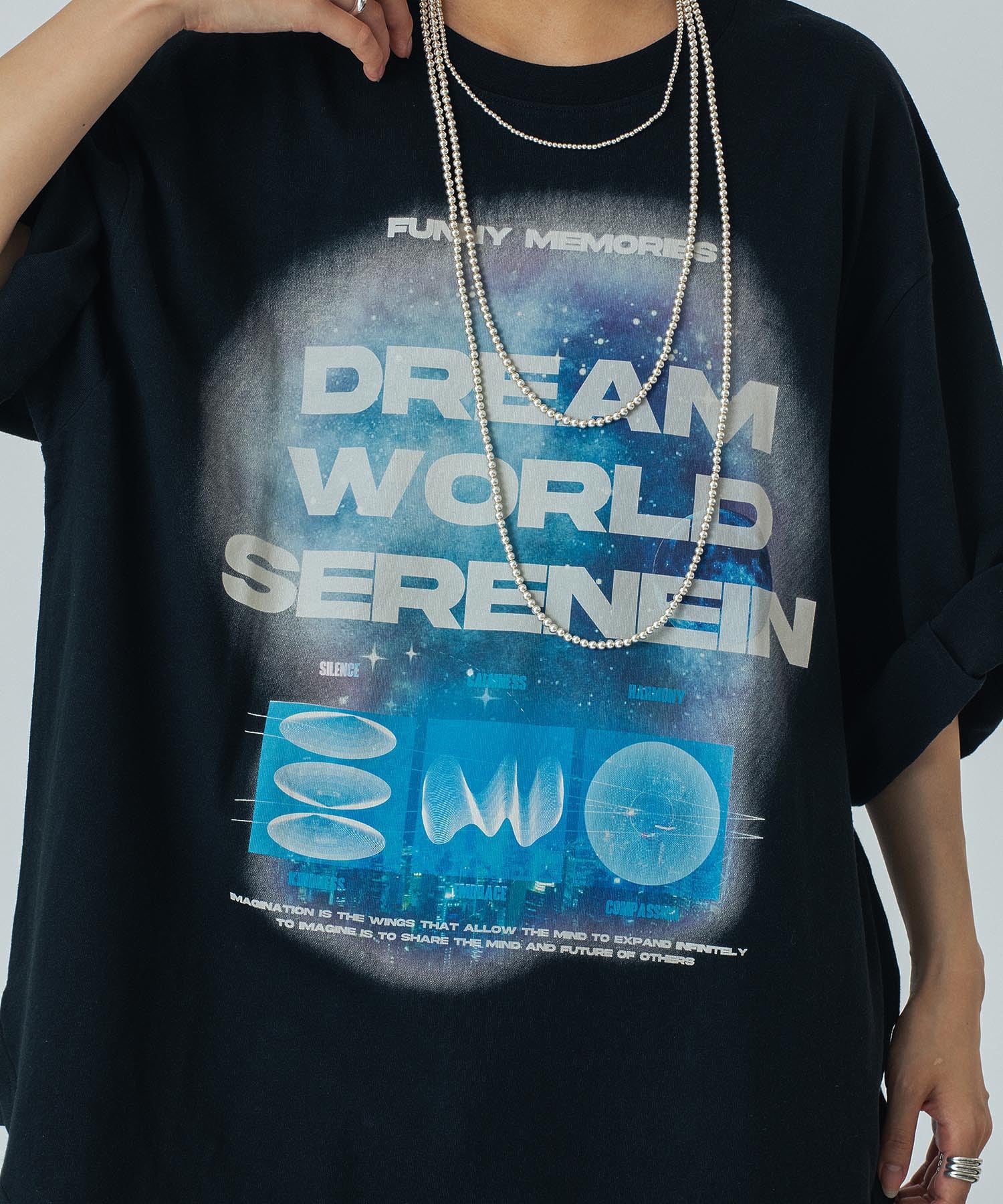 OKIRAKU×ROSEBUD/GRAPHIC BIG TEE