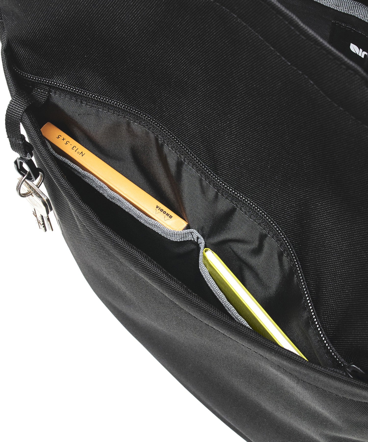 Grid 2-Way Tote Bag - Black