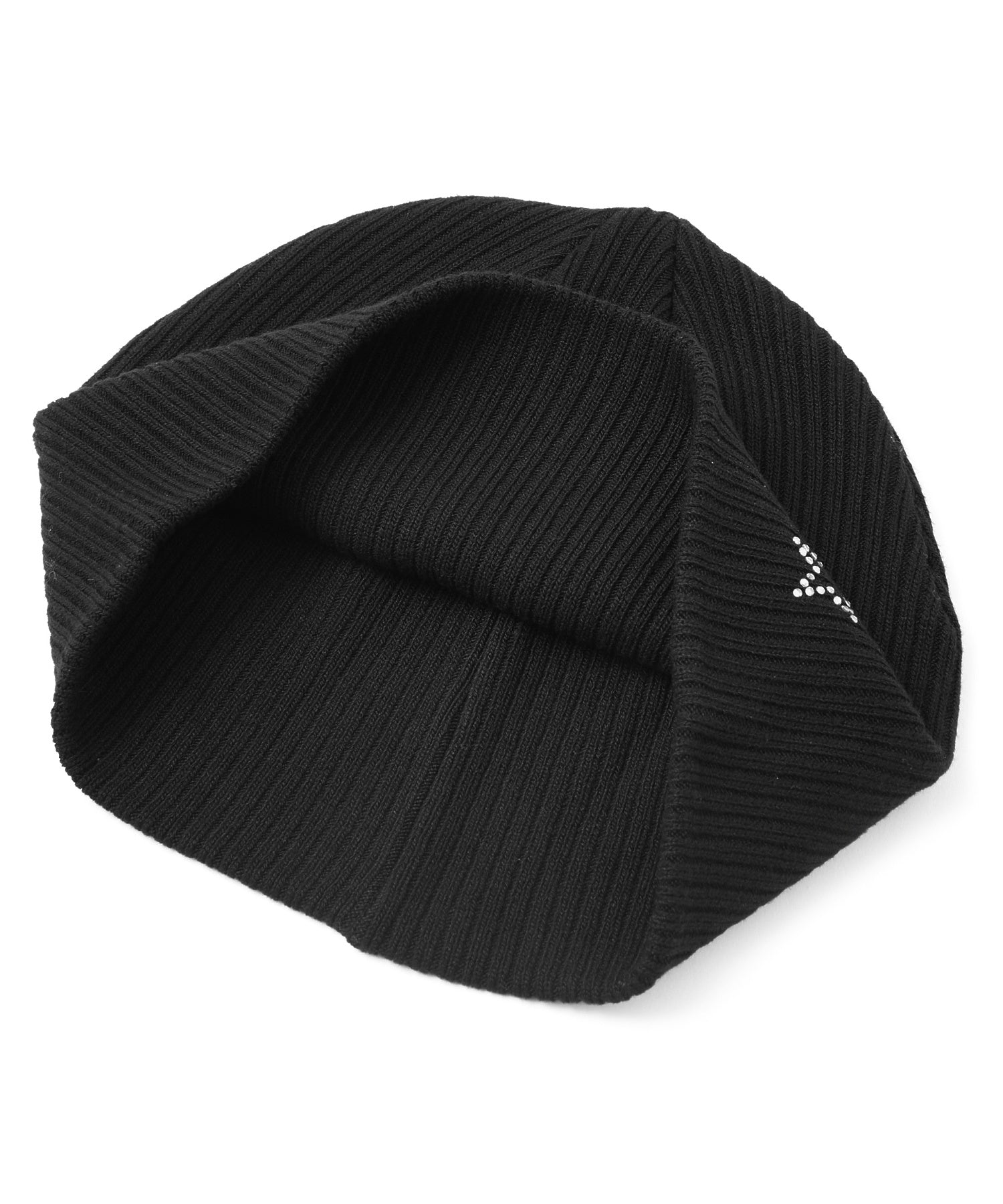 SPRAY LOGO AND STUDDED BEANIE