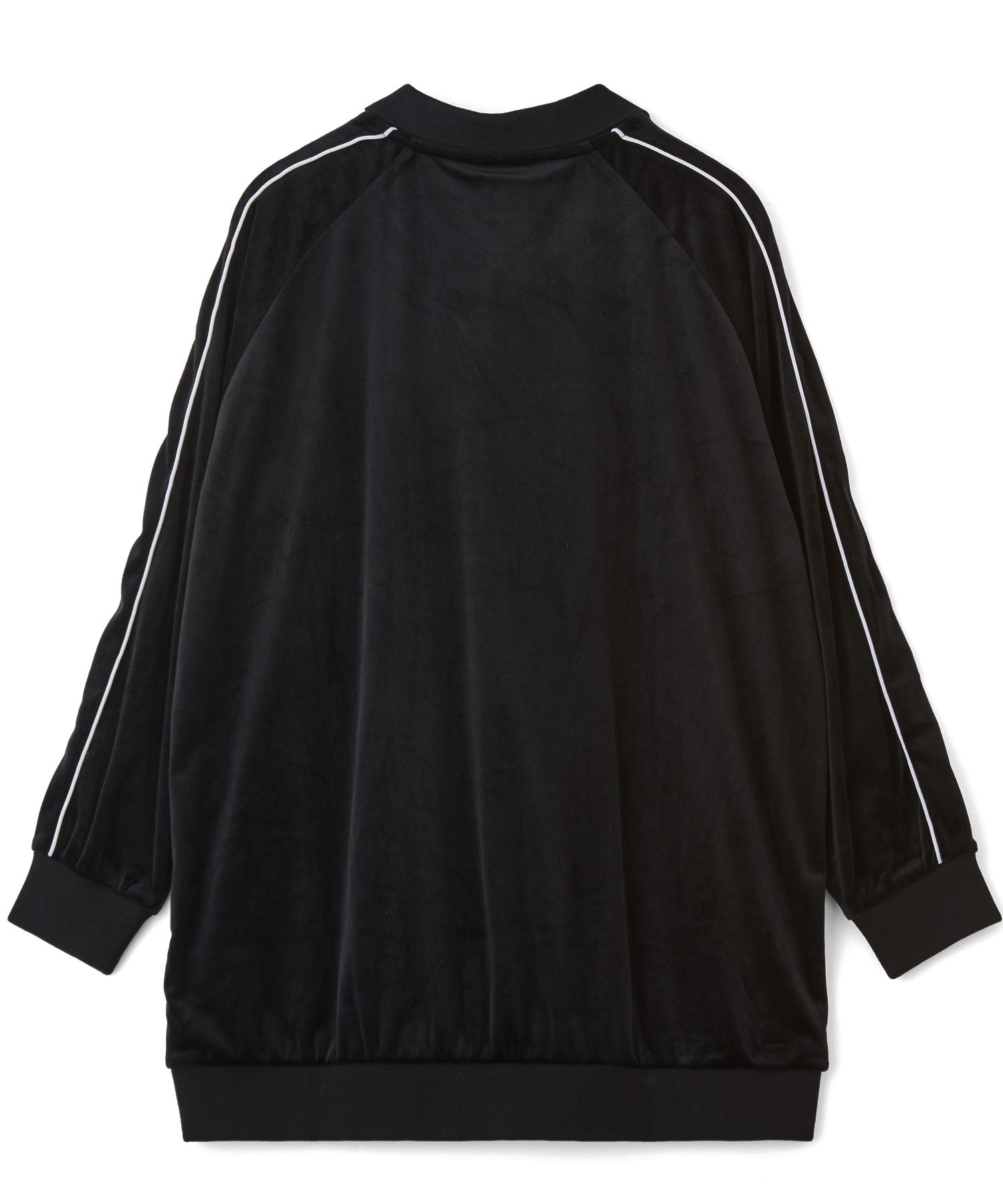 RHINESTONE LOGO VELOUR GAME SHIRT DRESS