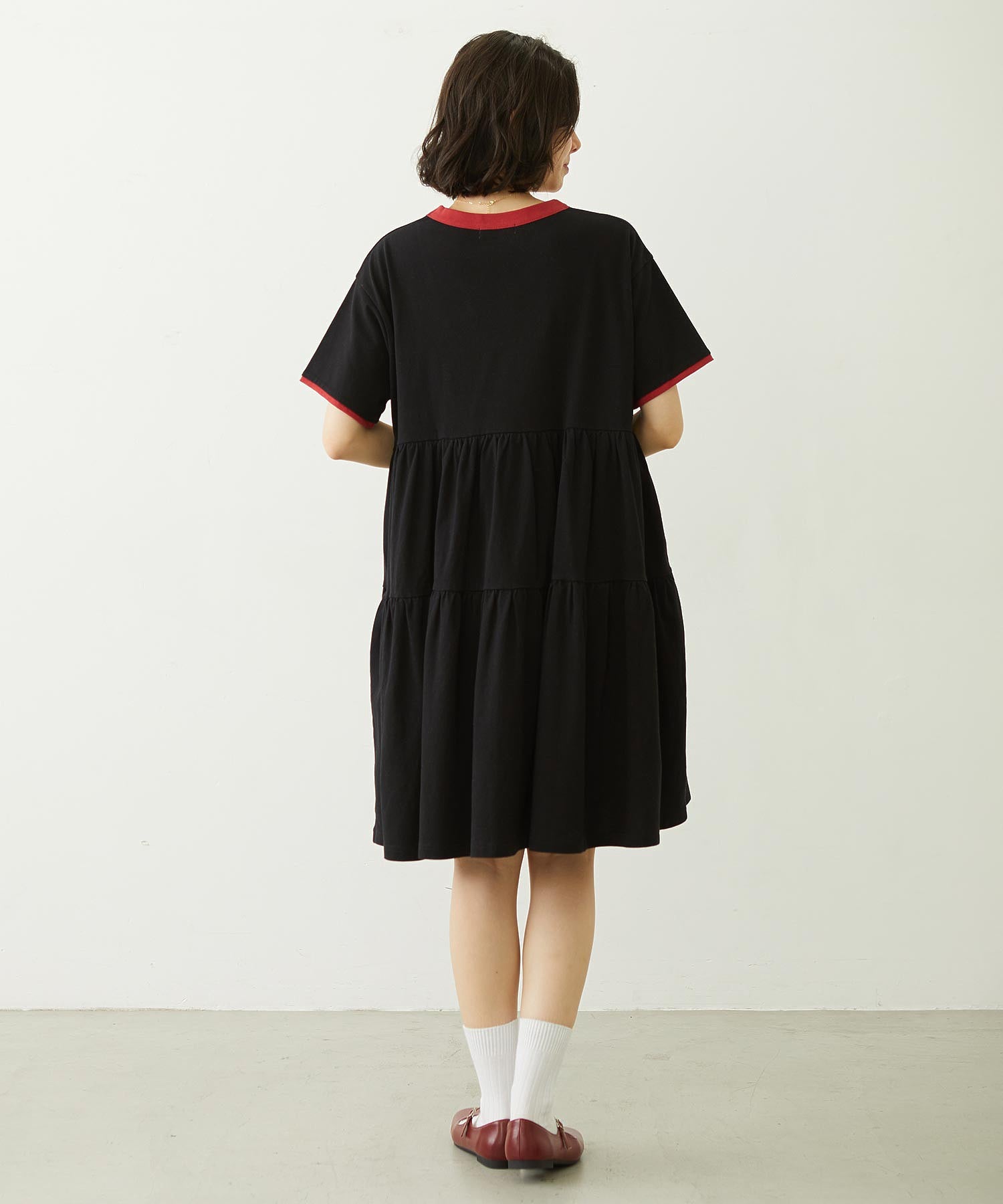 BAR LOGO TIERED DRESS