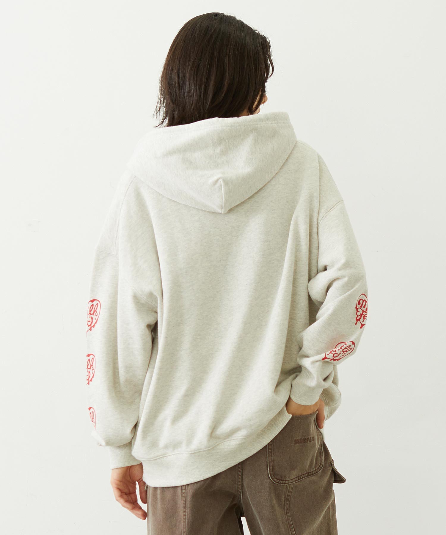MELTY HEART WIDE HOODIE SWEAT