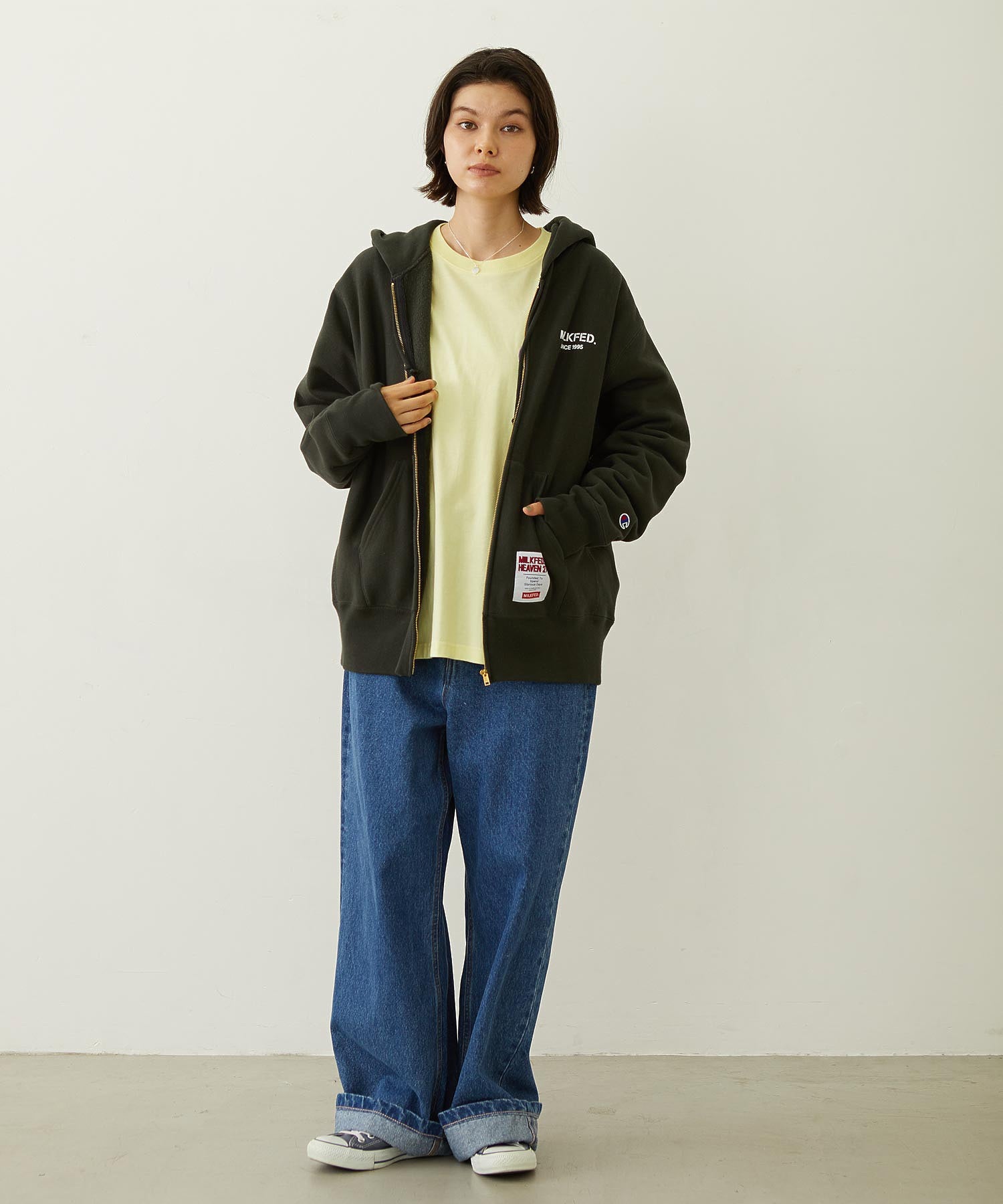 MILKFED. × CHAMPION SWEAT ZIP HOODIE