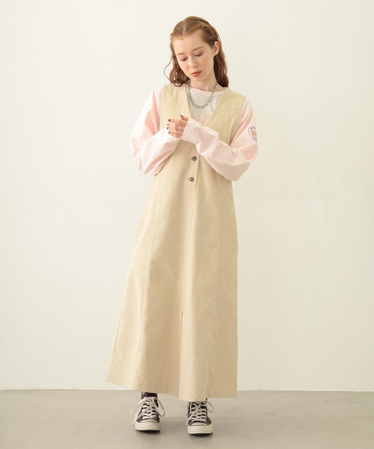 CORDUROY JUMPER SKIRT