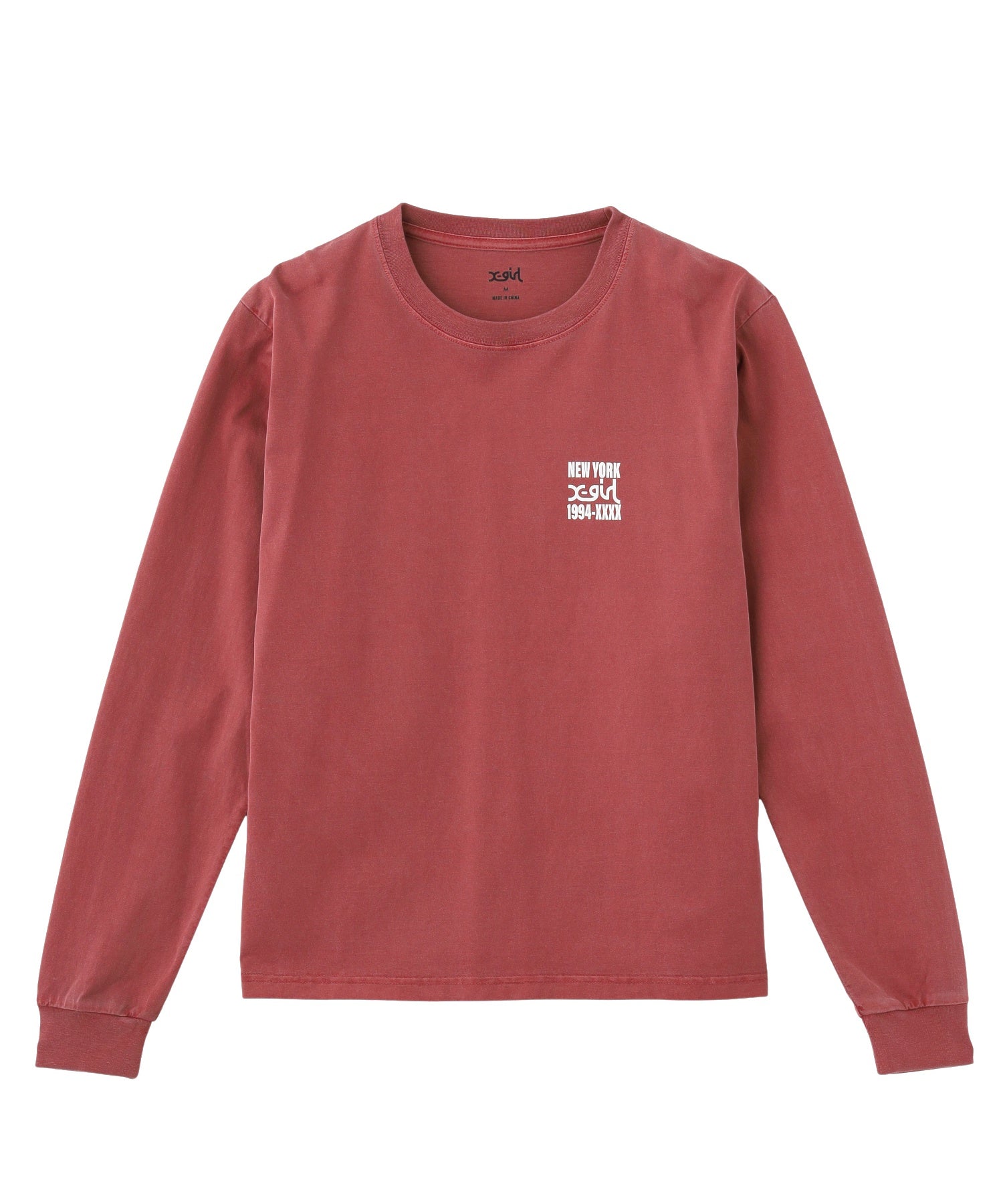 PIGMENT DYED BIG SPRAY LOGO L/S TEE