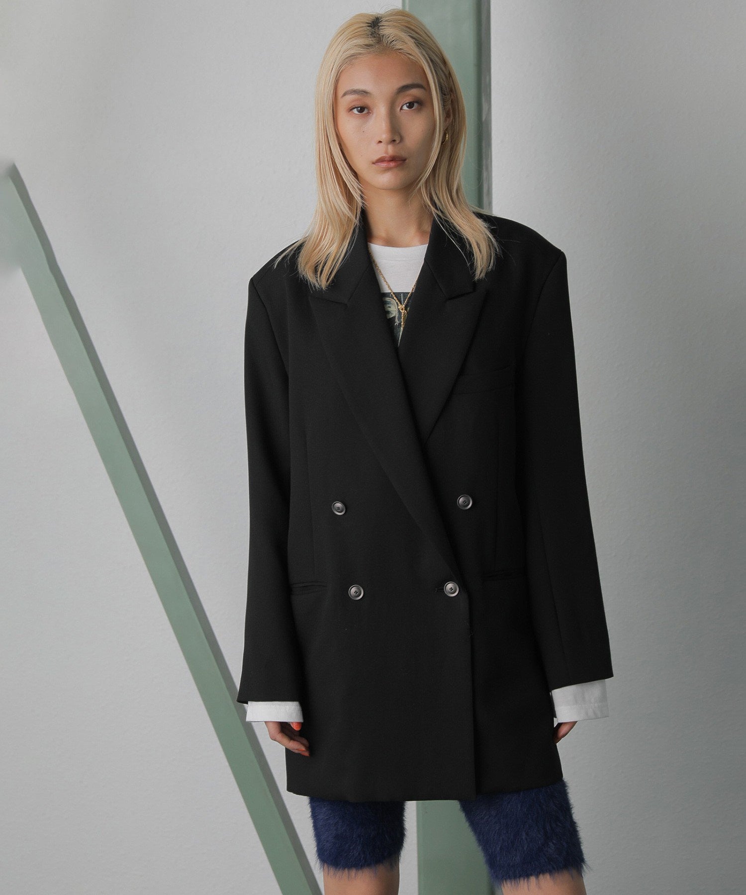 mici/ダブルブレストビッグジャケット