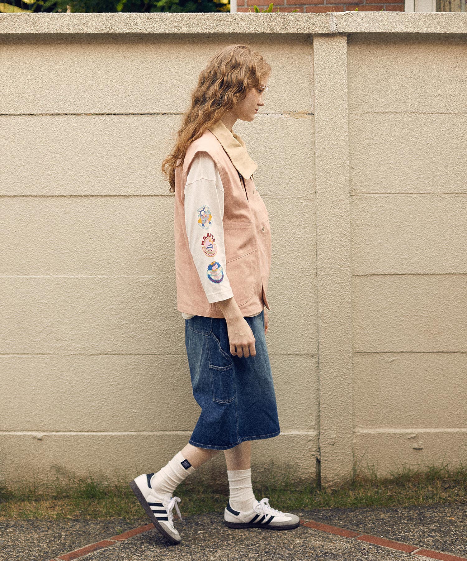 DEFORMED COLLAR DUCK VEST