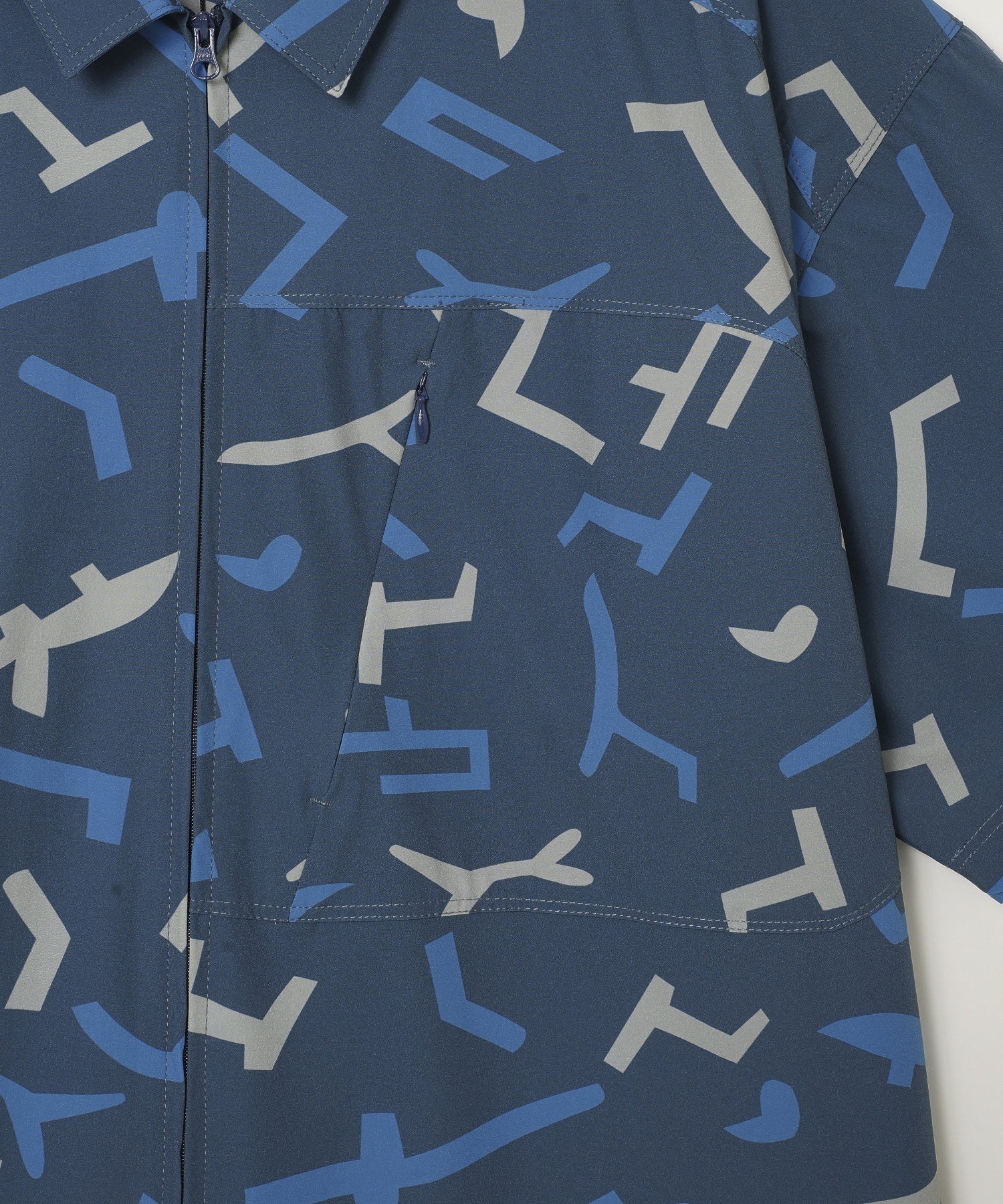 WILDTHINGS/ワイルドシングス/PRINT SLANT S/S SHIRT/WT24035AD