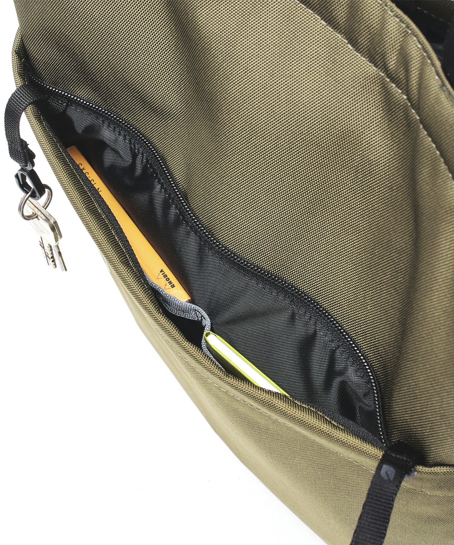 Grid 2-Way Tote Bag - Olive