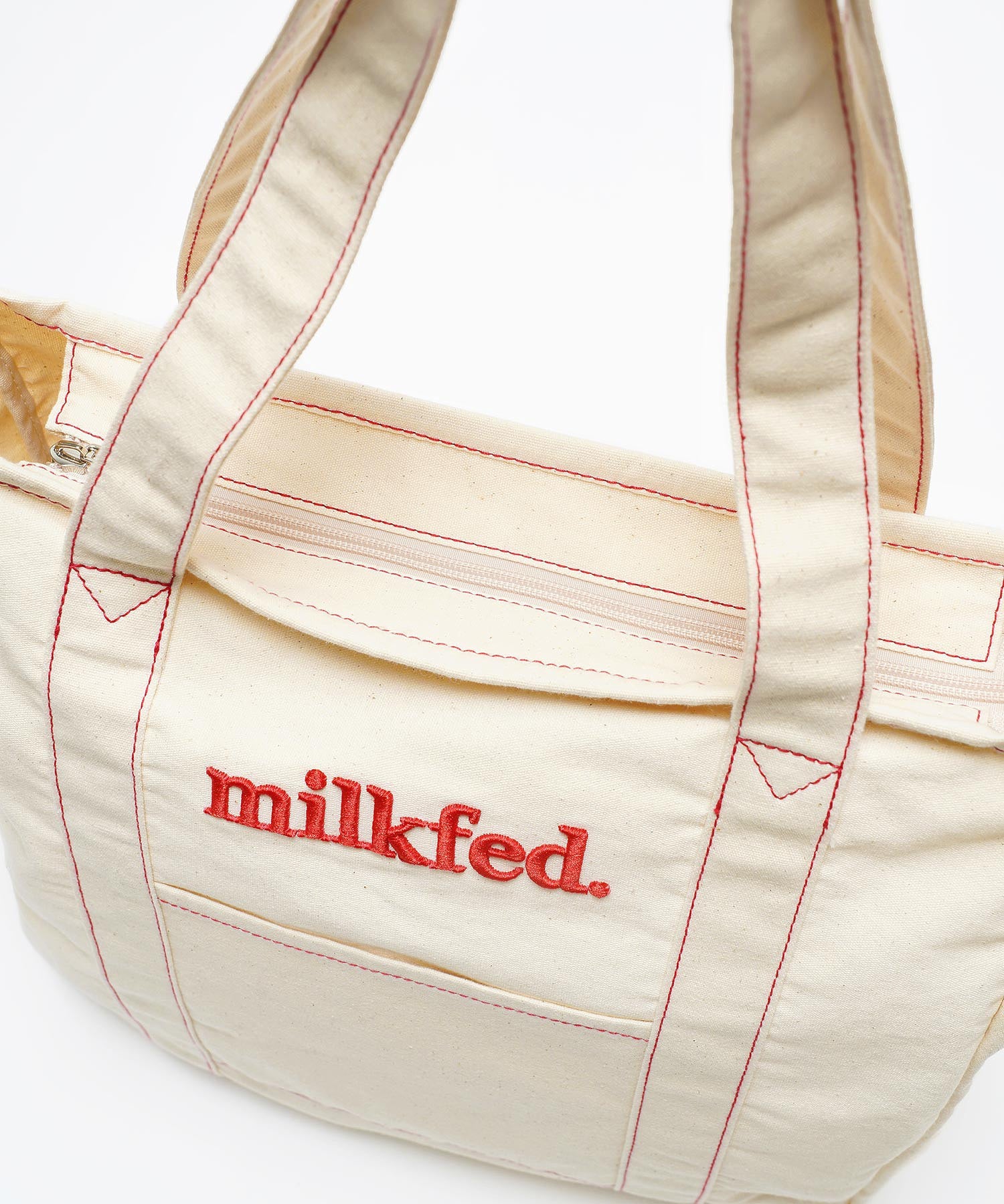 CONTRAST STITCH TOTE BAG MILKFED.