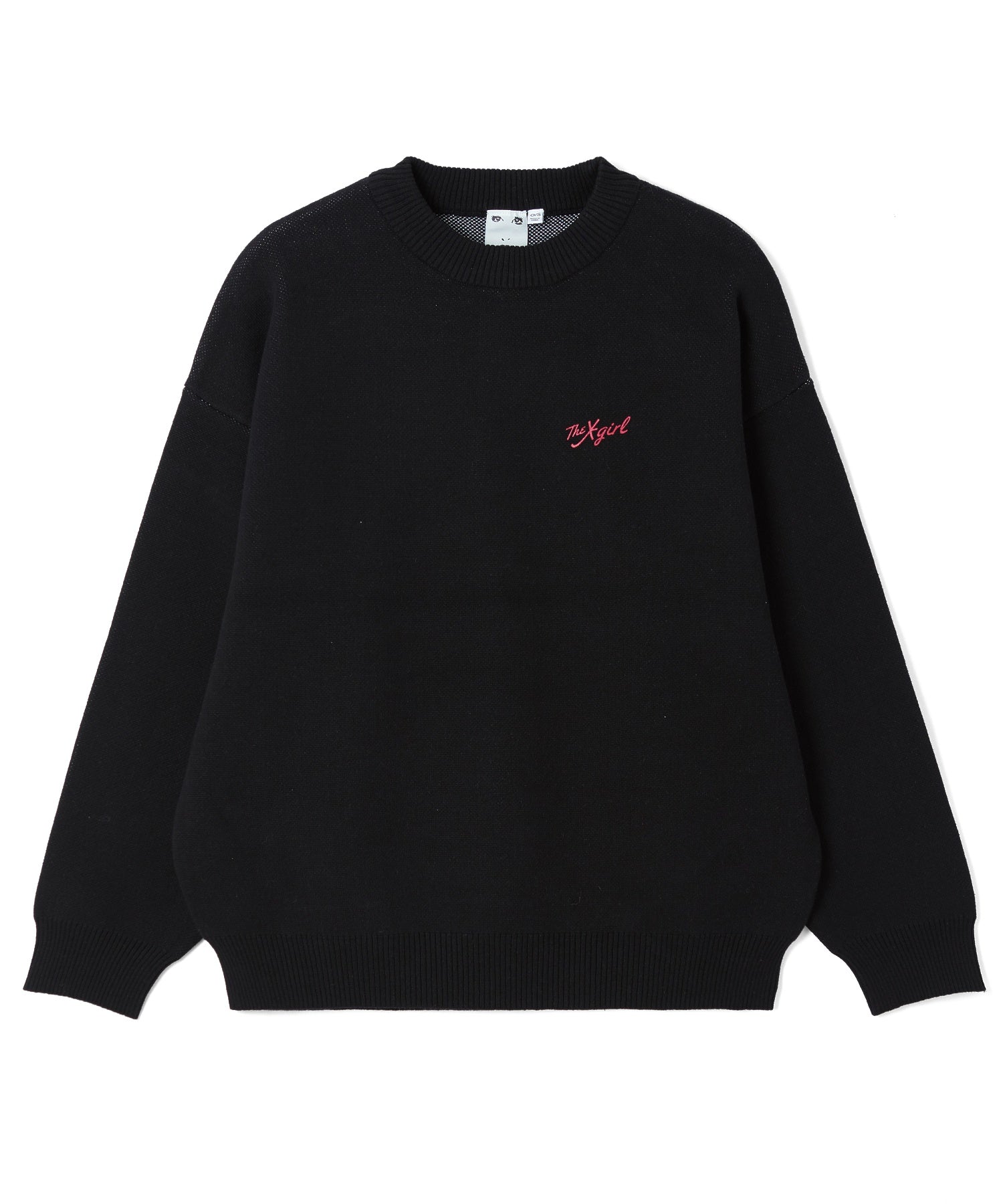HAND DRAWN LOGO AND FACE KNIT TOP