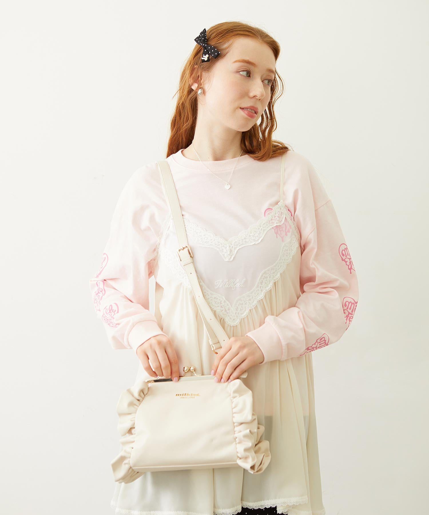 KISS LOCK RUFFLE BAG