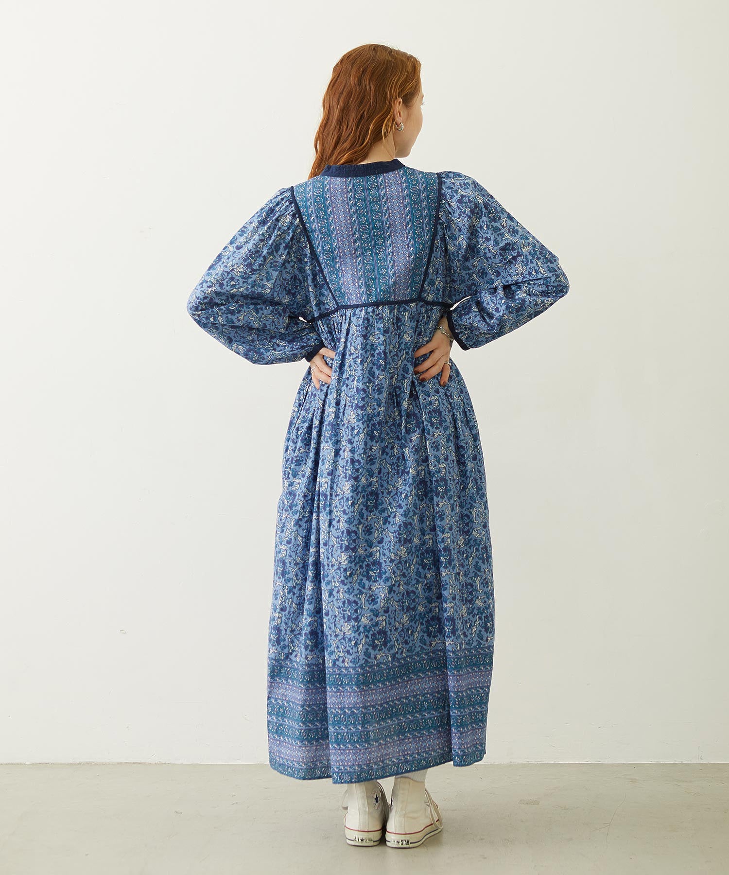 PRINTED TASSEL TIE DRESS