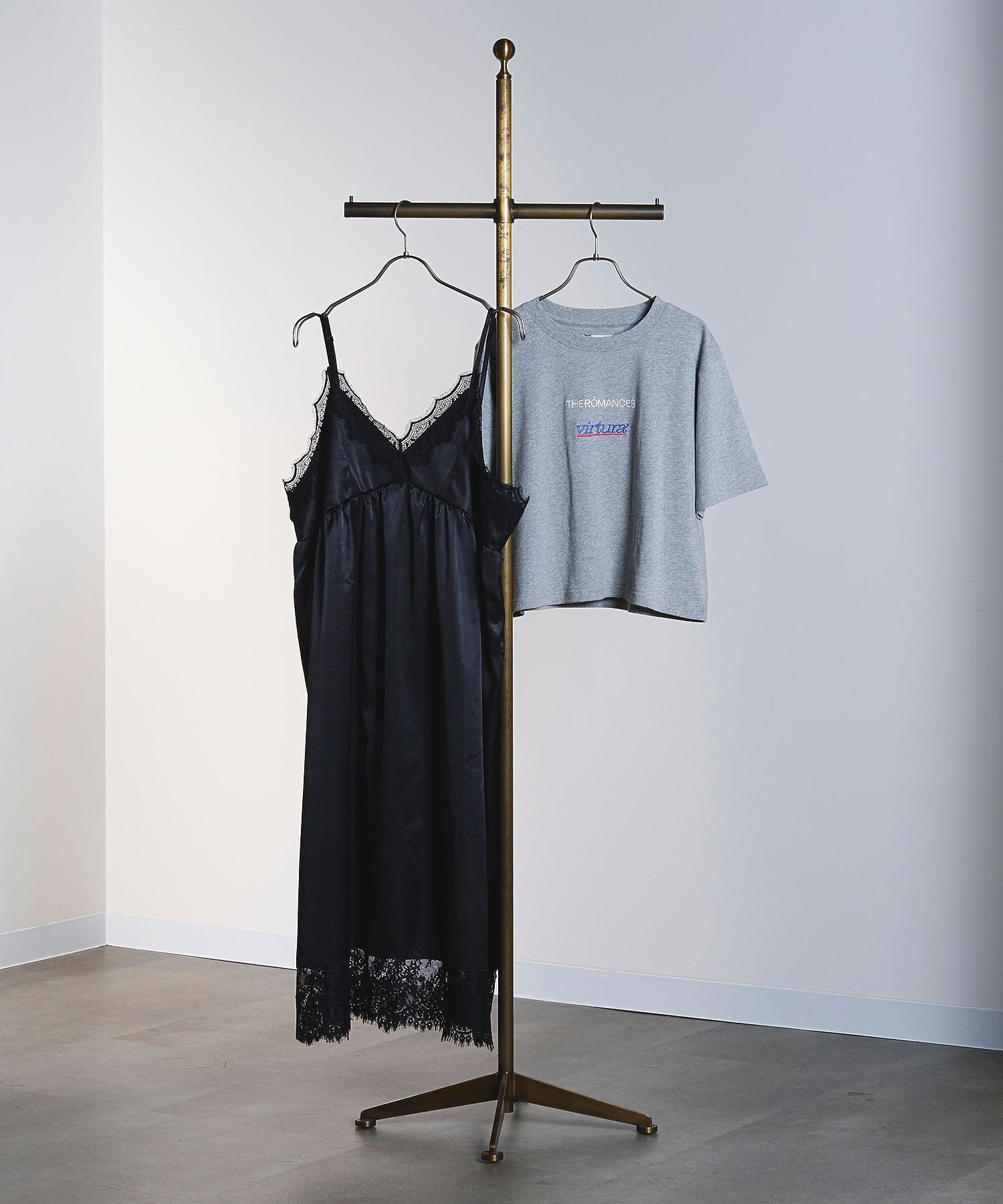 OKIRAKU×ROSEBUD/3WAY CAMI DRESS AND LOGO TEE SET
