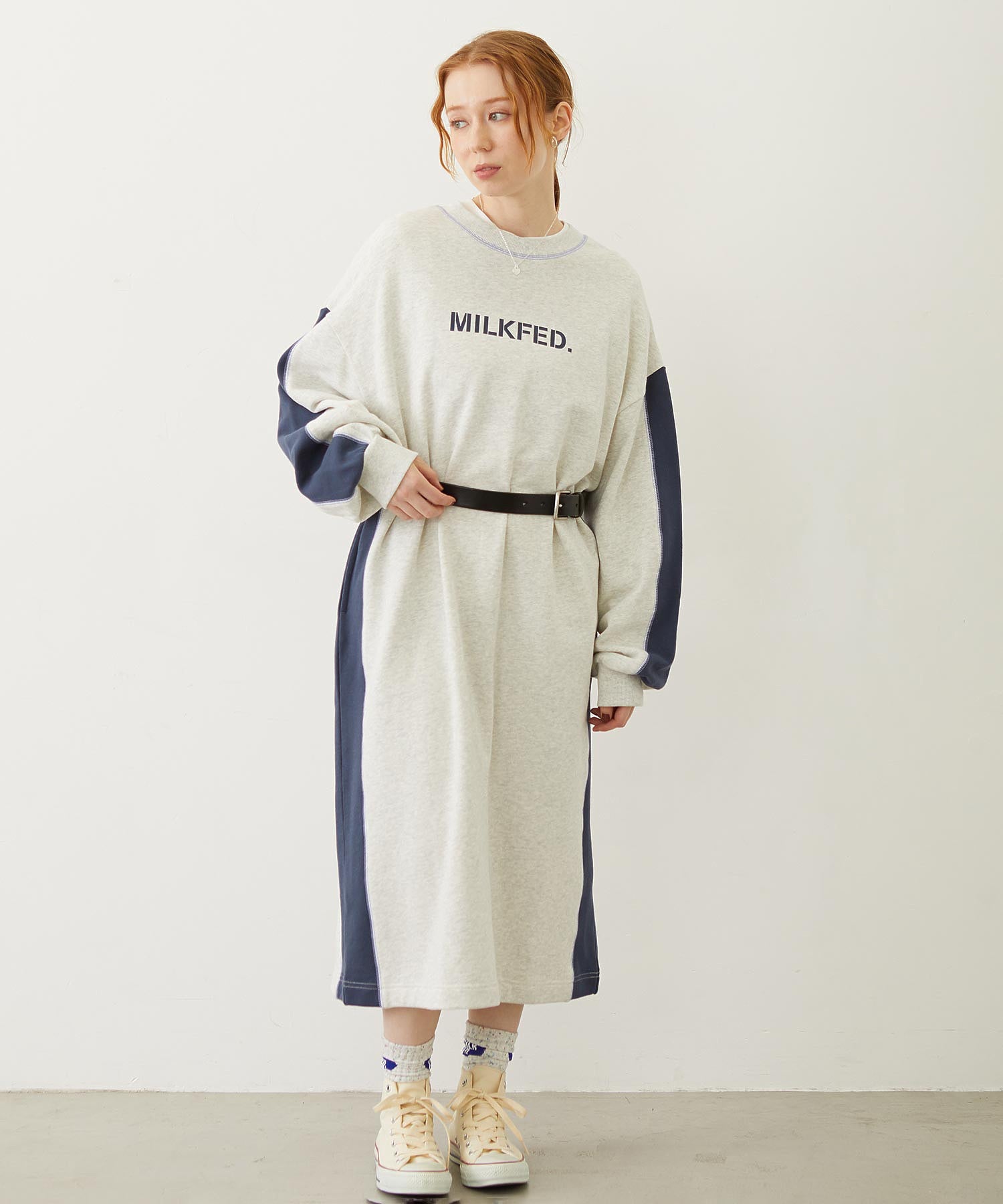 SIDE LINE SWEAT DRESS