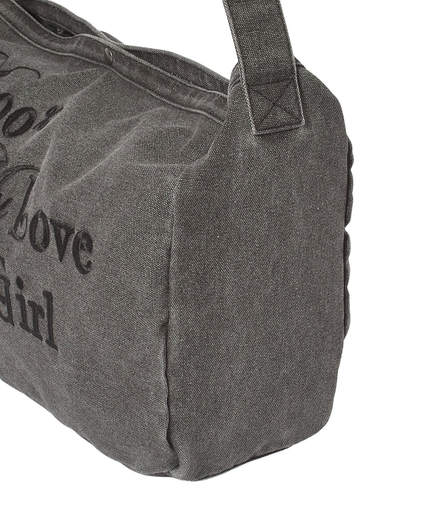 MIX FONT LOGO FADED SHOULDER BAG