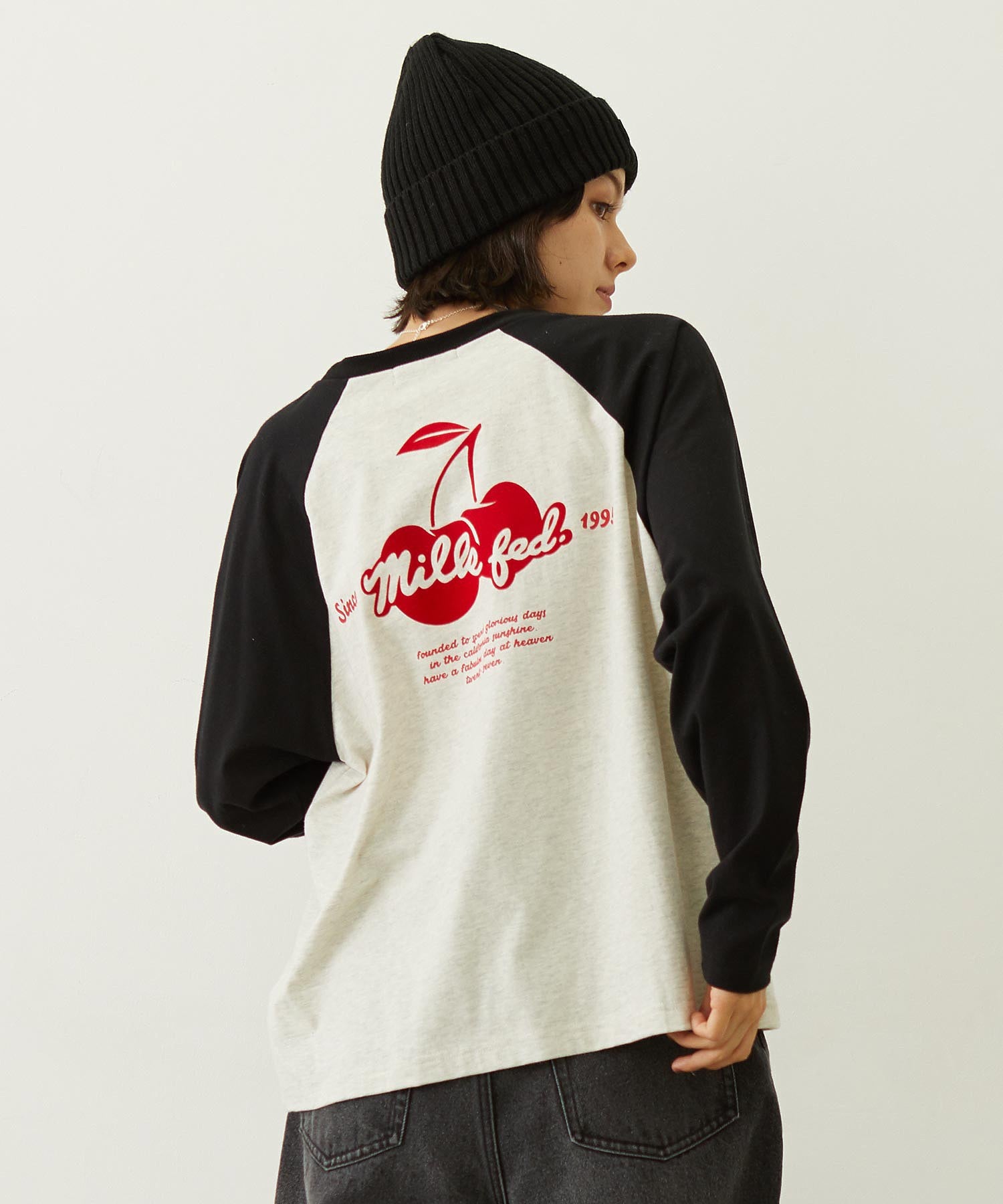 CHERRY FLOCK PRINT B/B TEE