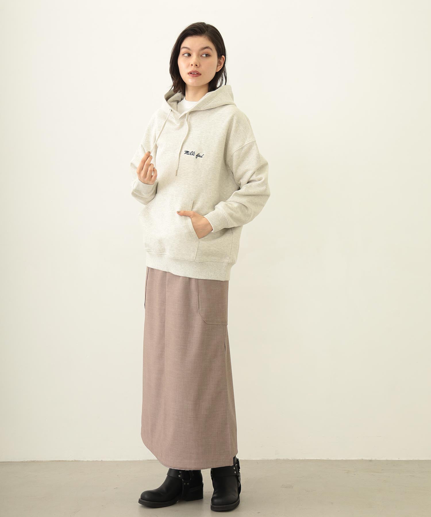 ICING LOGO WIDE SWEAT HOODIE