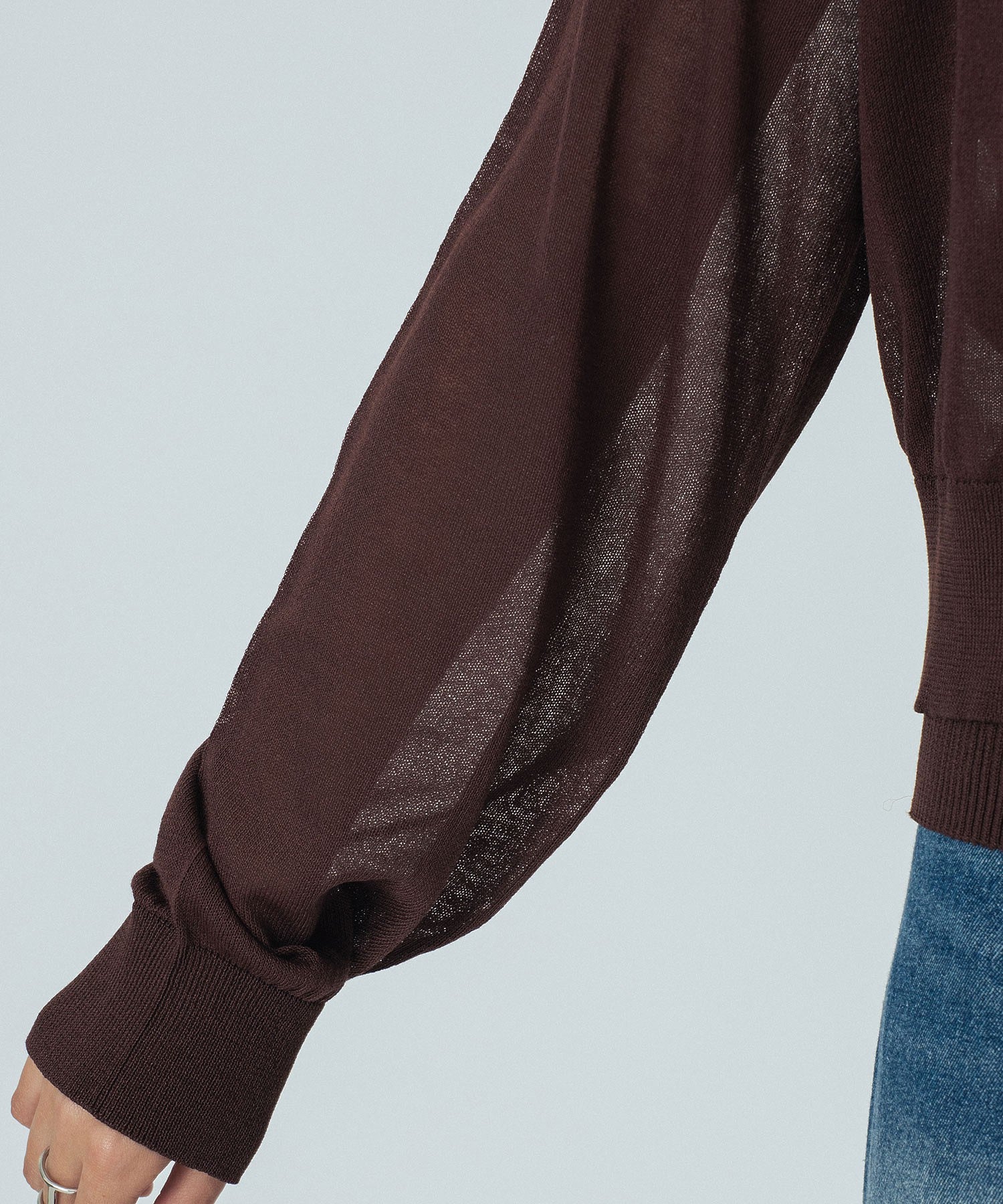 KNITTED RIB CARDIGAN