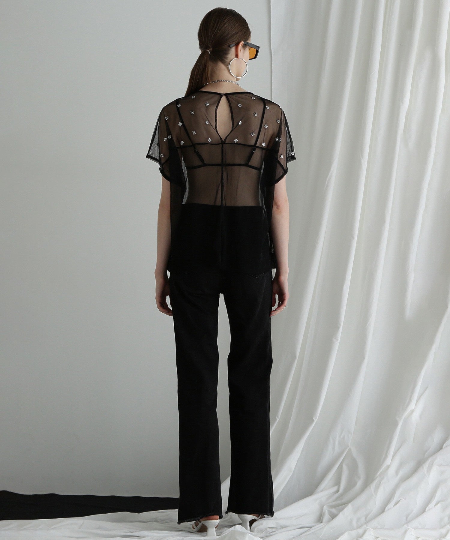 チュールシアーブラウス