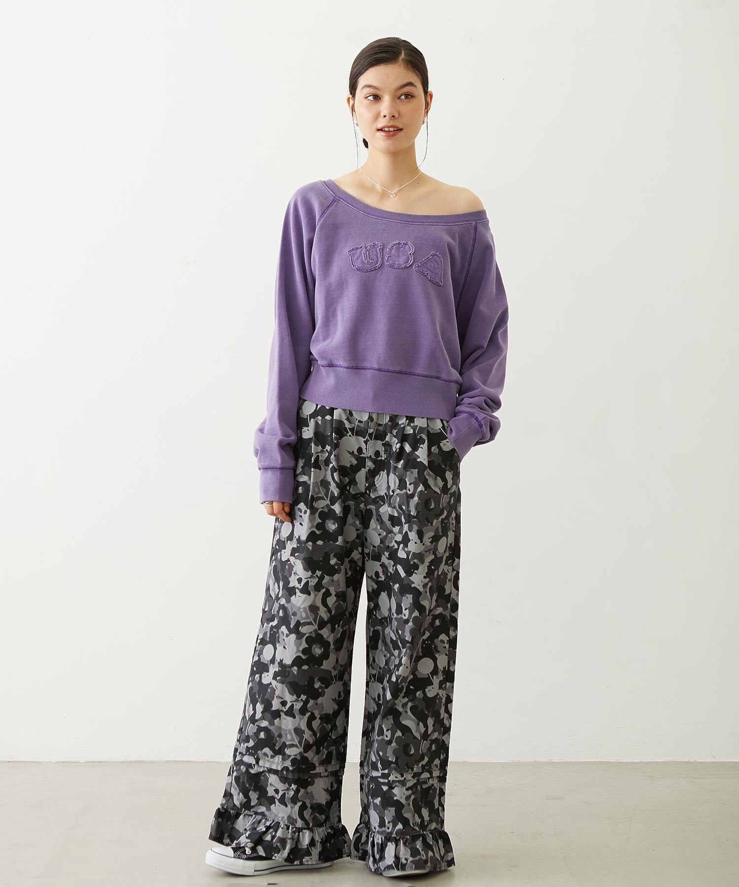 WASHED OFF SHOULDER TOP