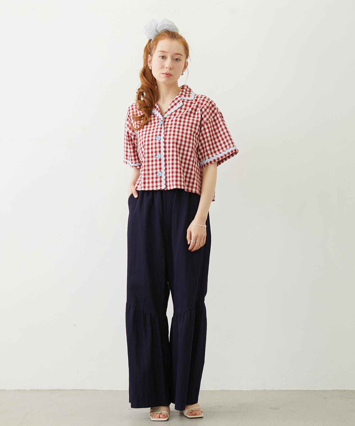 TRIMMED GINGHAM CHECK SHIRT