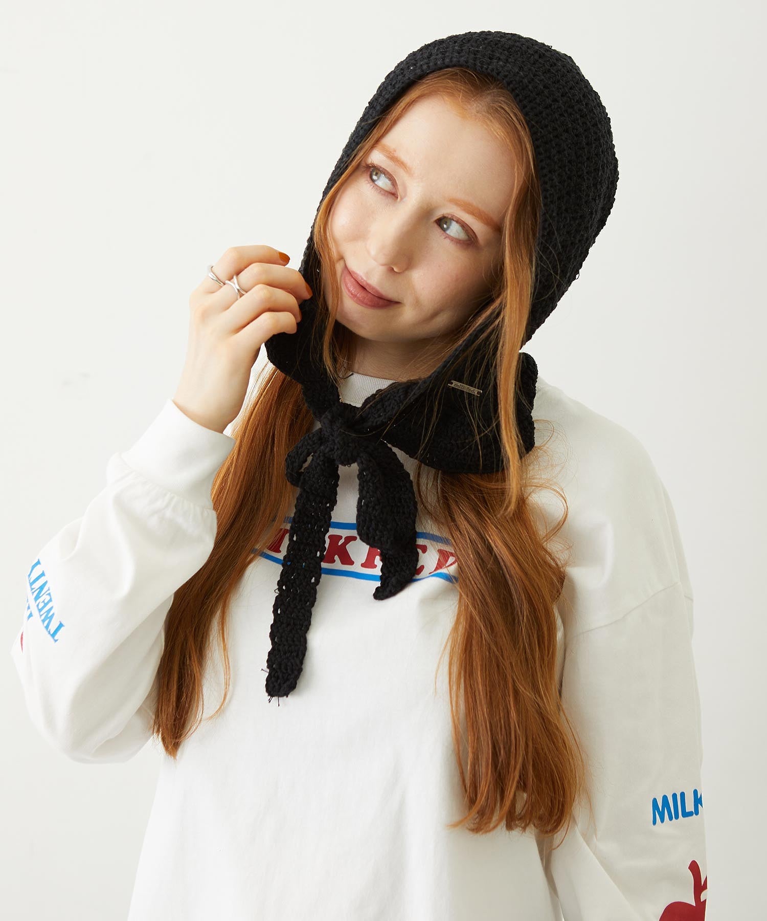 FRILL KNIT BONNET