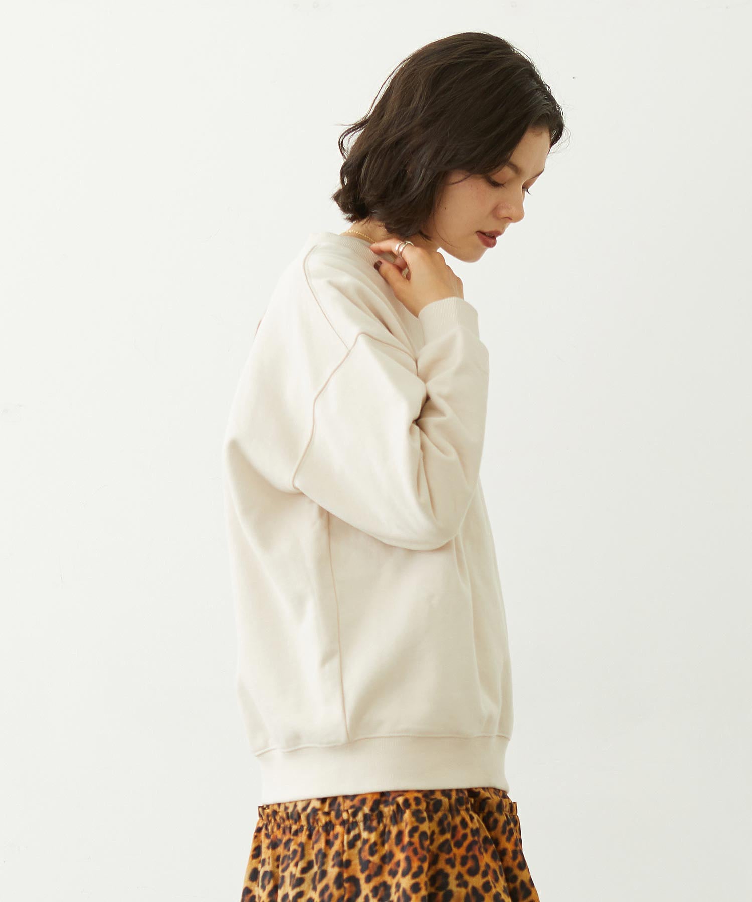 COOPER LOGO WIDE CREW SWEAT TOP