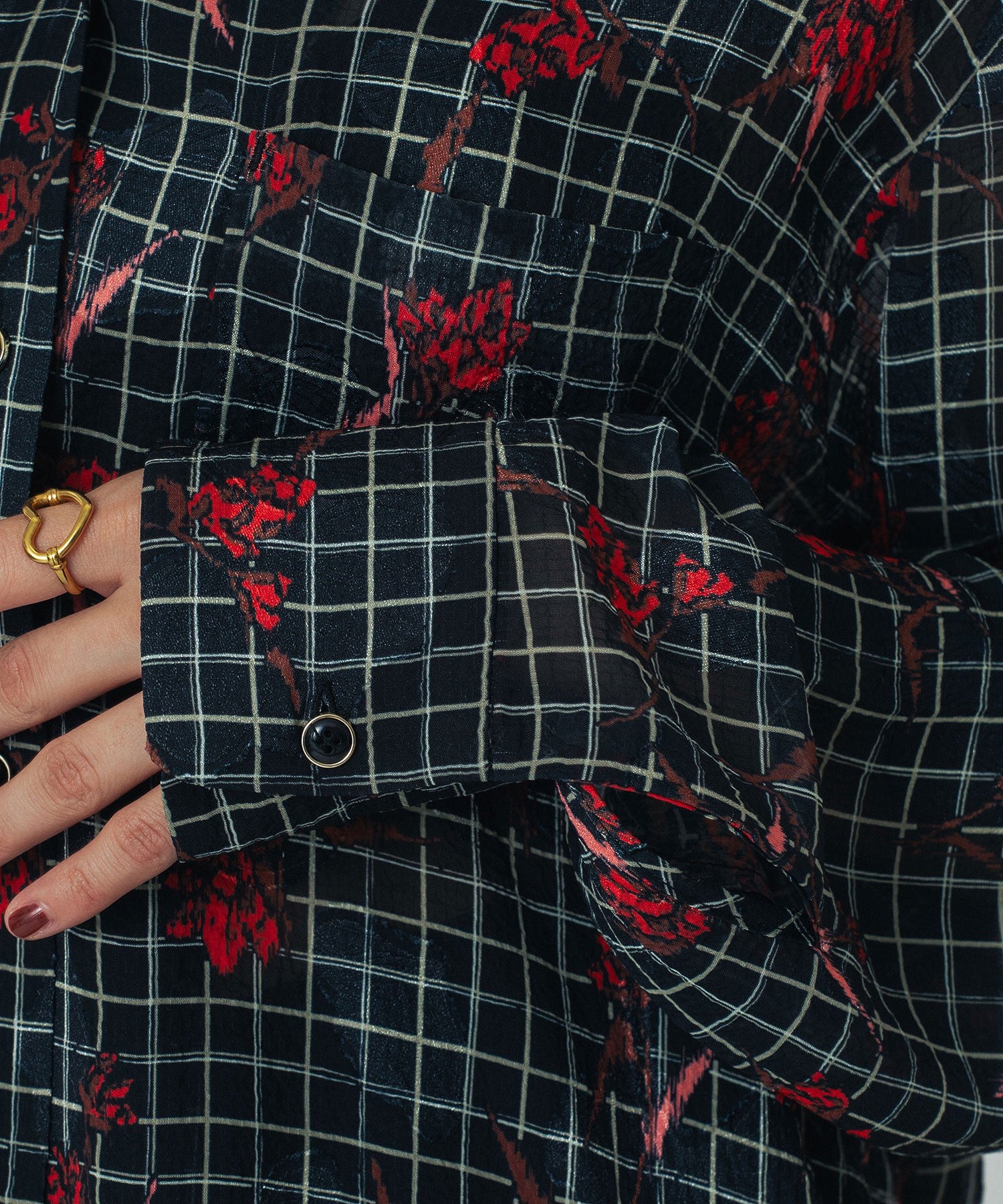 CREOLME/FLOWER PRINT SHIRT