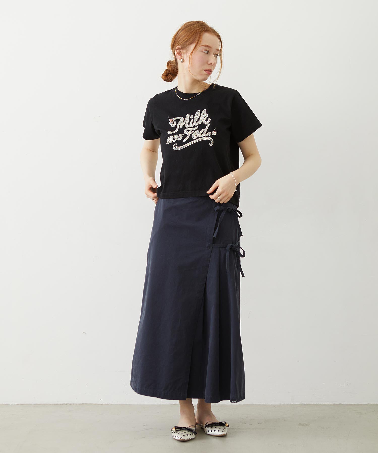 CHINO TUCK LONG SKIRT