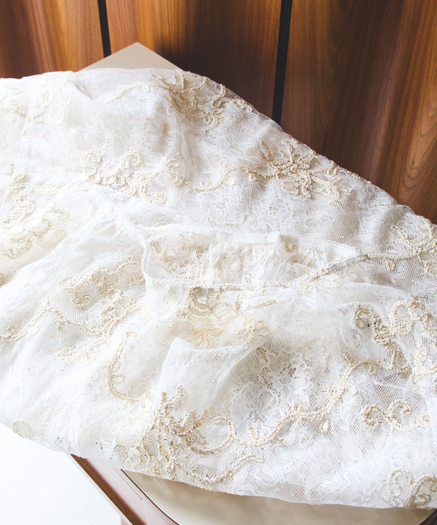 CREOLME/EMBROIDERY SHEER SKIRT
