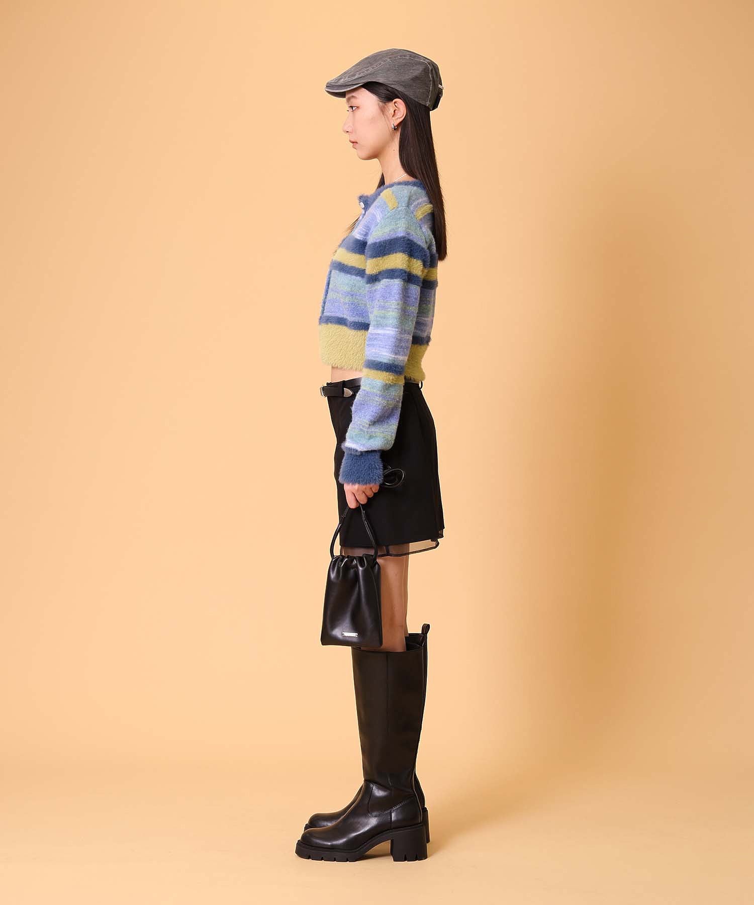 マルチボーダーシャギーカーディガン