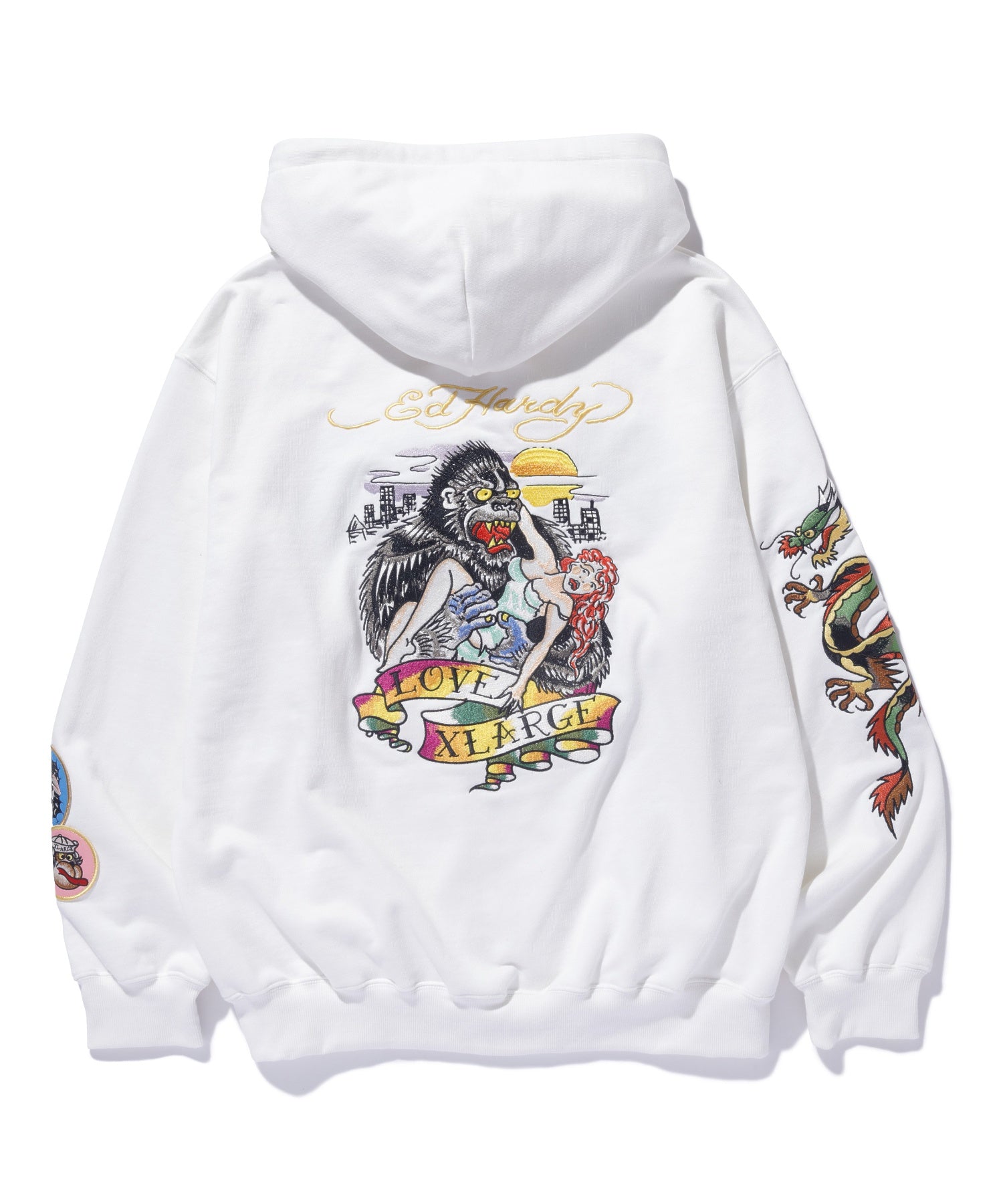 XLARGE×ED HARDY ZIP HOODED SWEATSHIRT