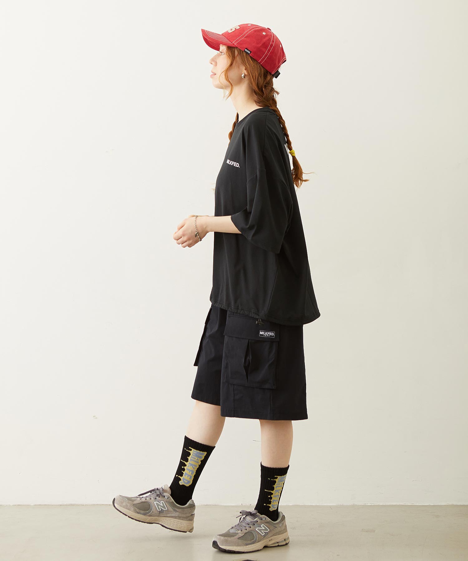 MILKFED. DRAWSTRING BIG S/S TEE