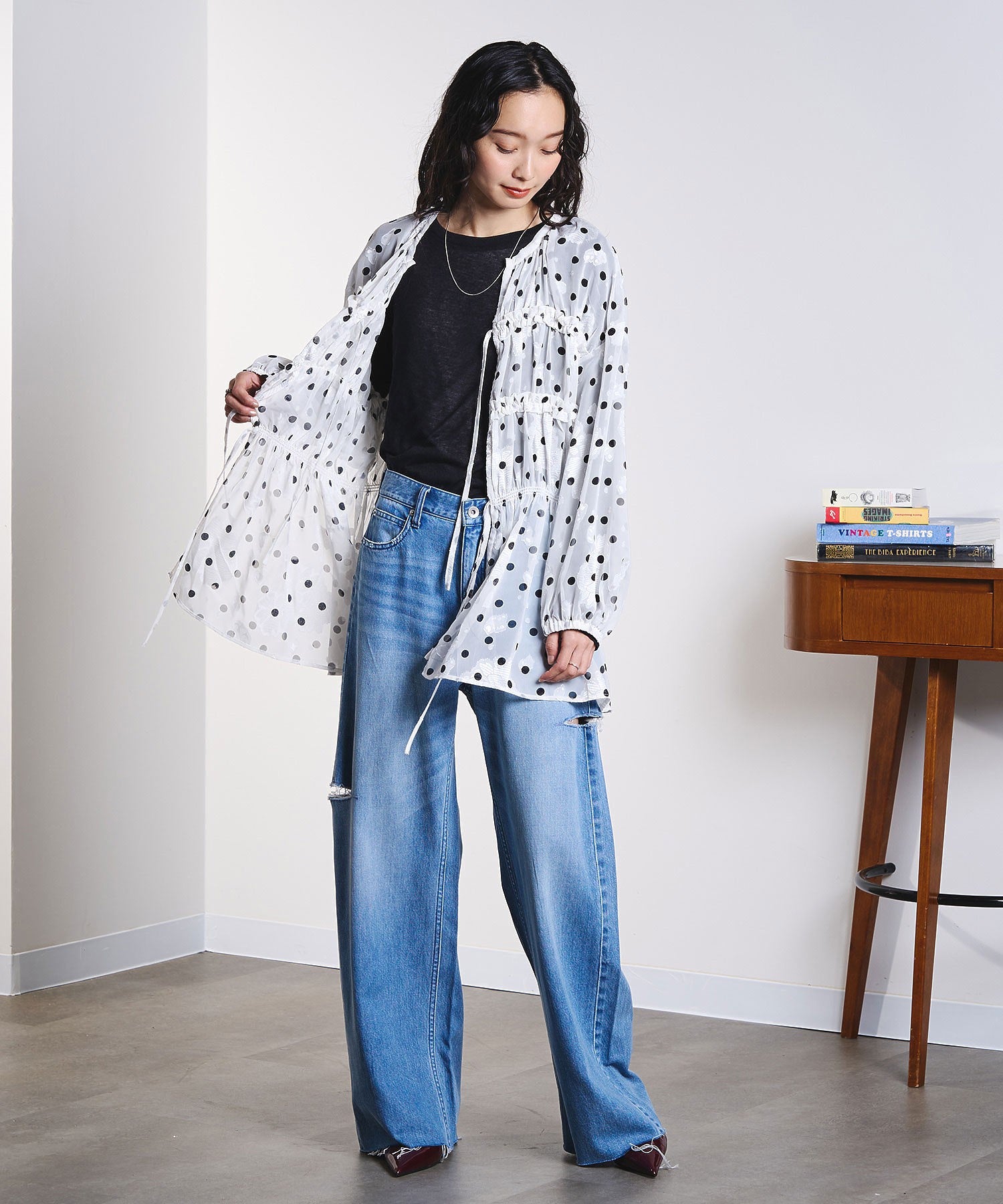 model:161cm 着用サイズ:M