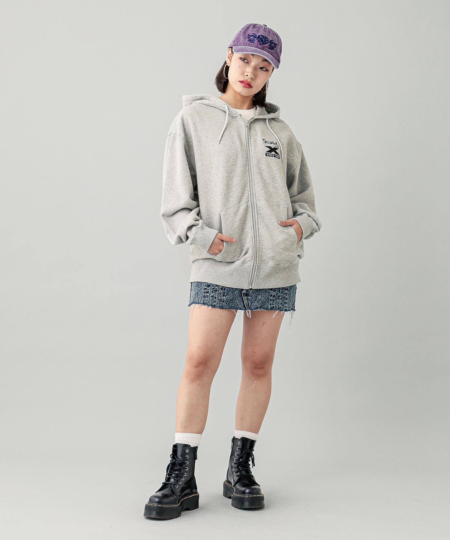 BY X-GIRL FOR X ZIP UP SWEAT HOODIE