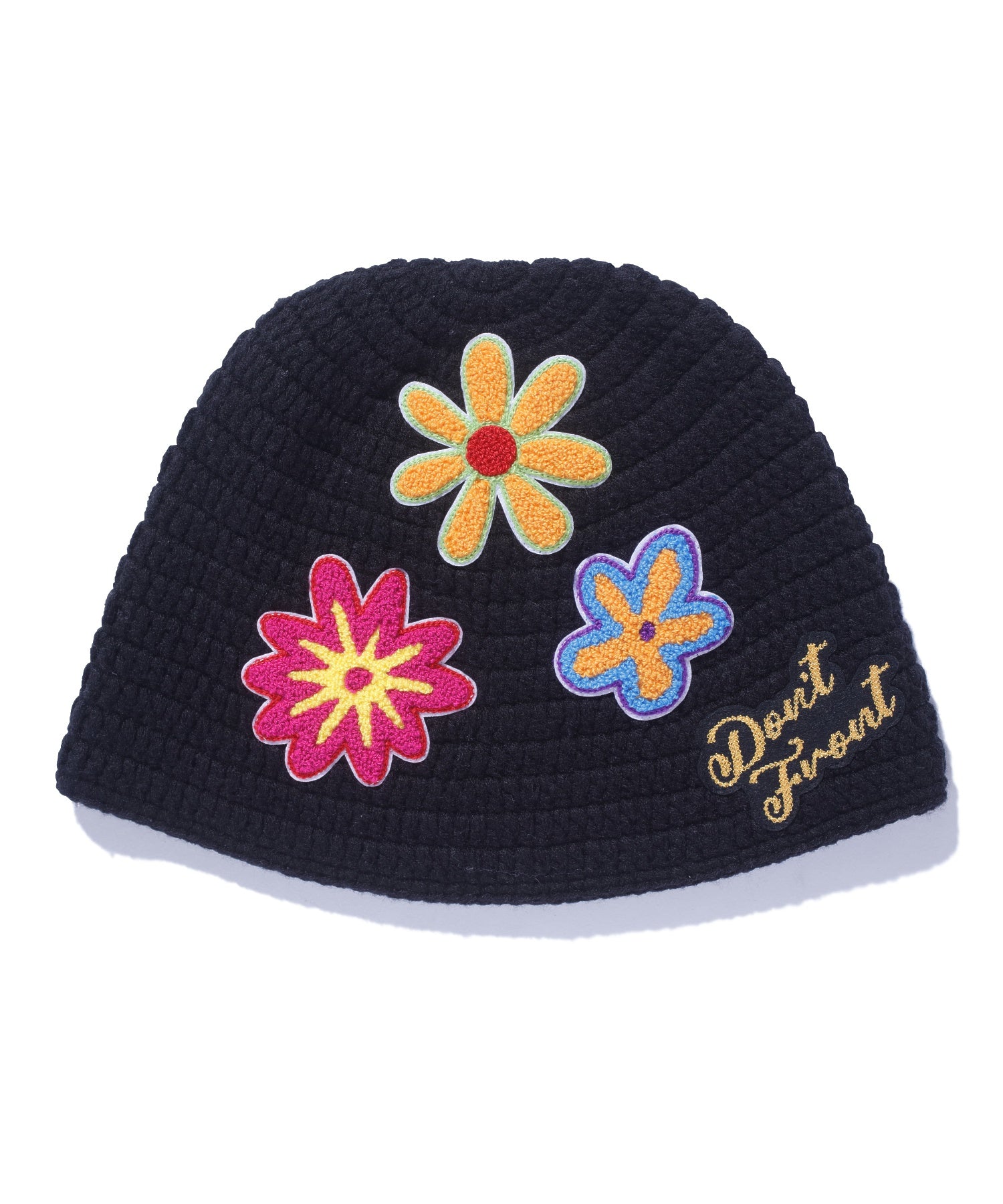 CROCHET FLOWER KNIT HAT