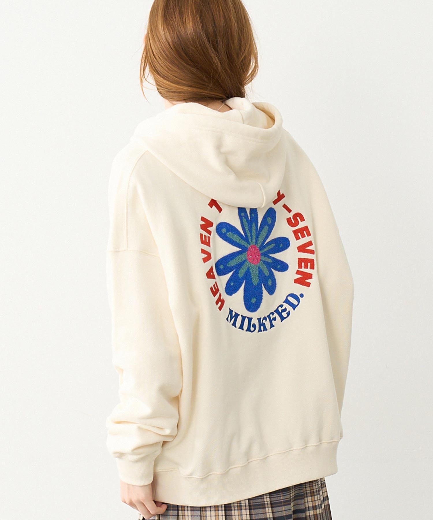 EMBROIDERD FLOWER SWEAT HOODIE