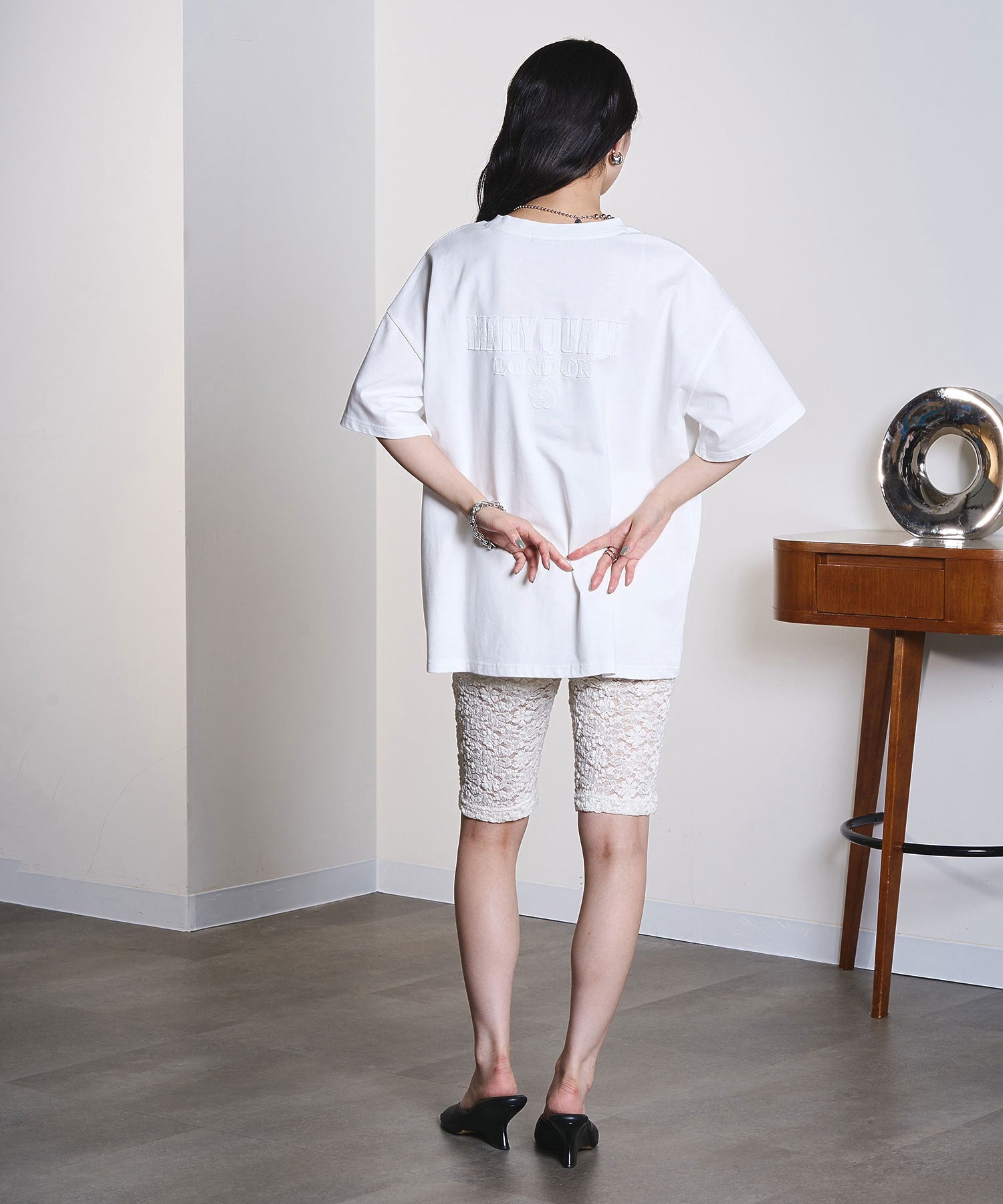 model:163cm 着用サイズ:L