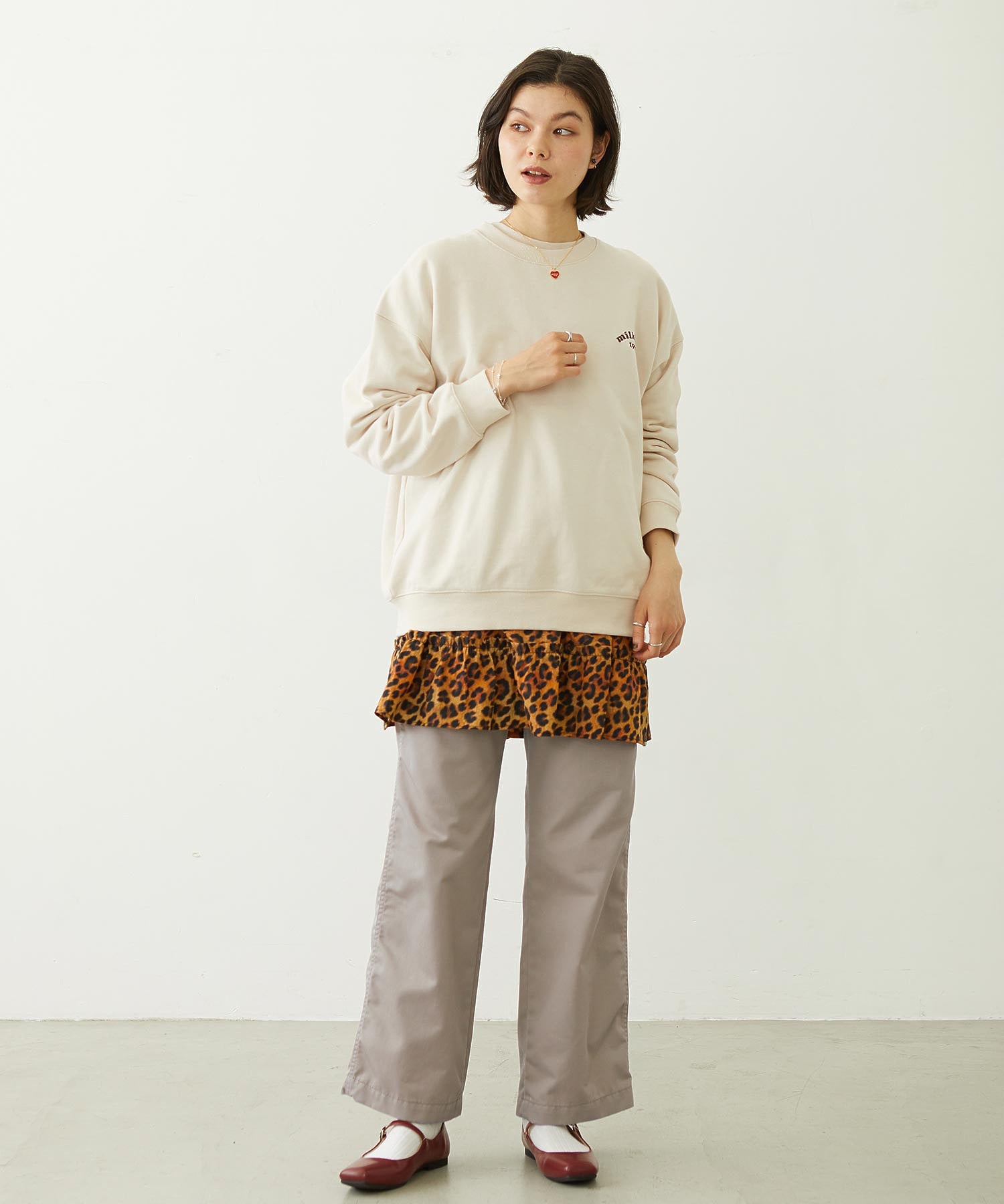 COOPER LOGO WIDE CREW SWEAT TOP