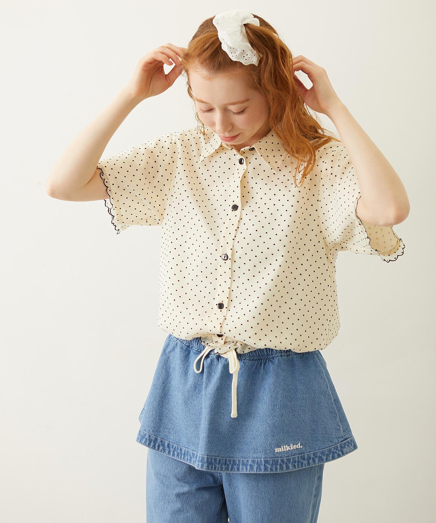 SHEER SCALLOP SHIRT