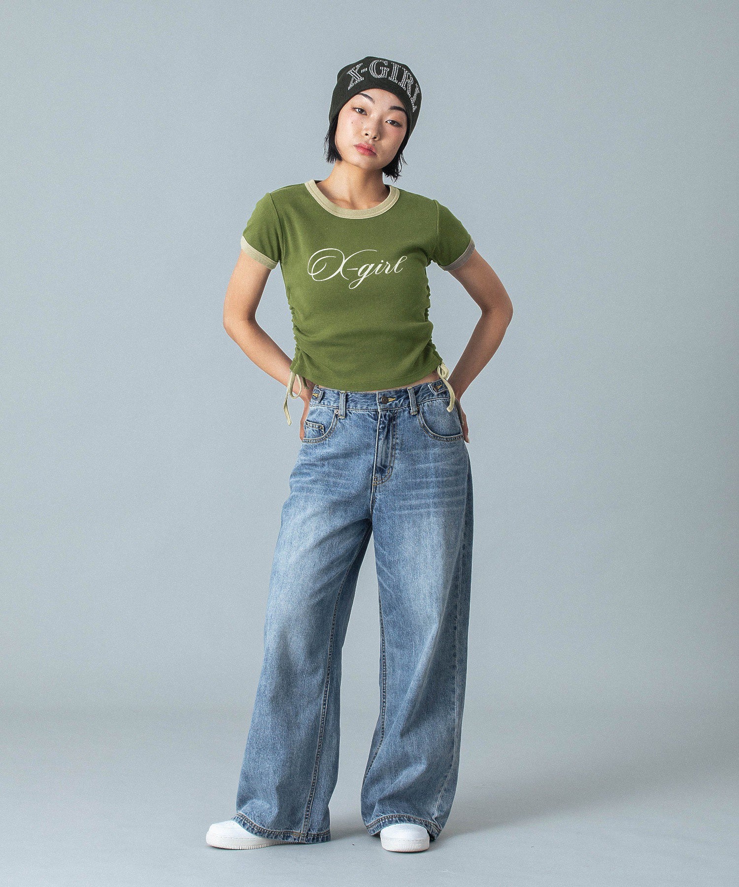 WAIST ADJUST DENIM PANTS
