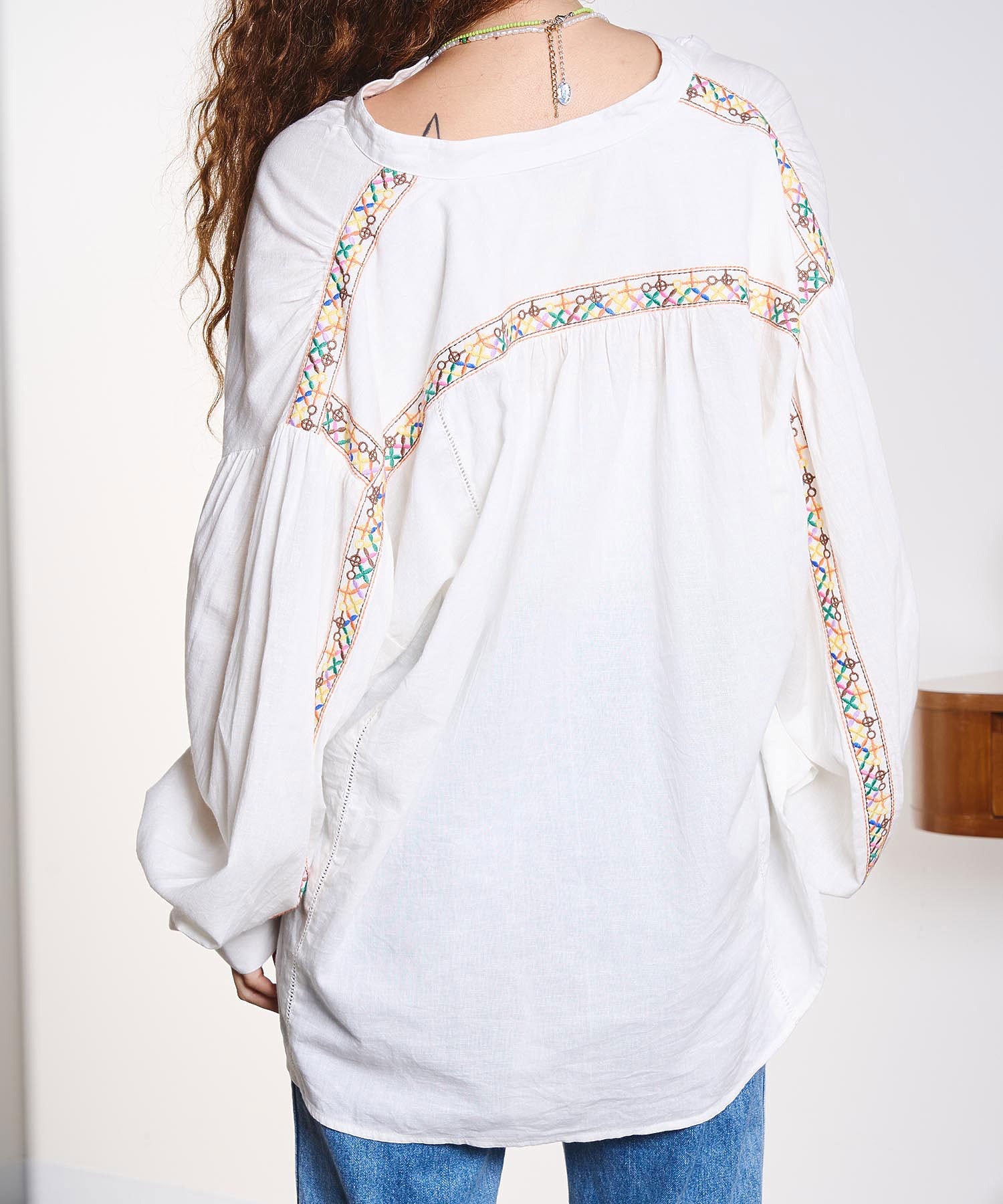 HLAADA for ROSEBUD/EMBROIDERY LONG SLEEVE SHIRT