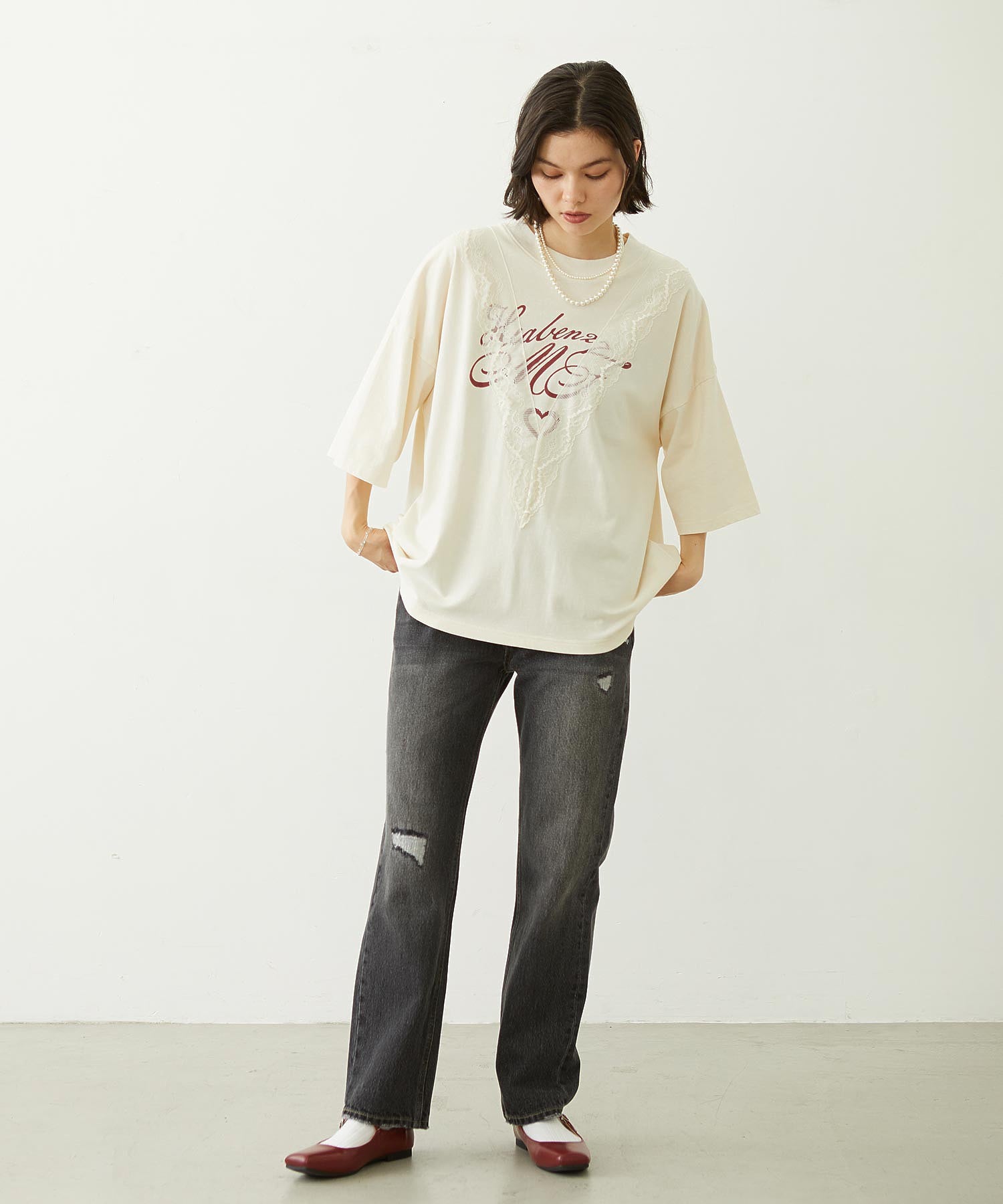 LACE S/S TOP