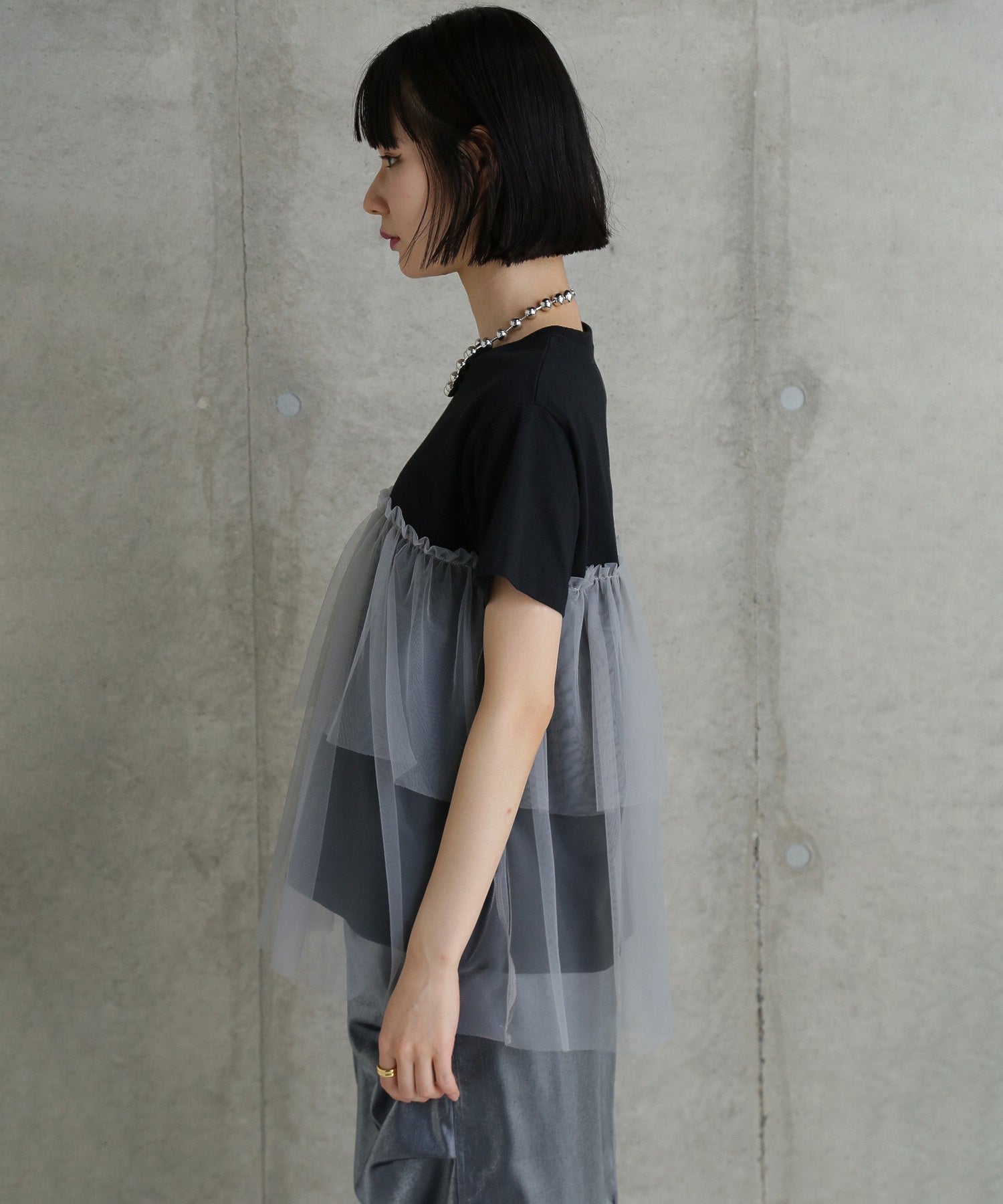 【WEB・一部店舗限定】チュールデザイントップス