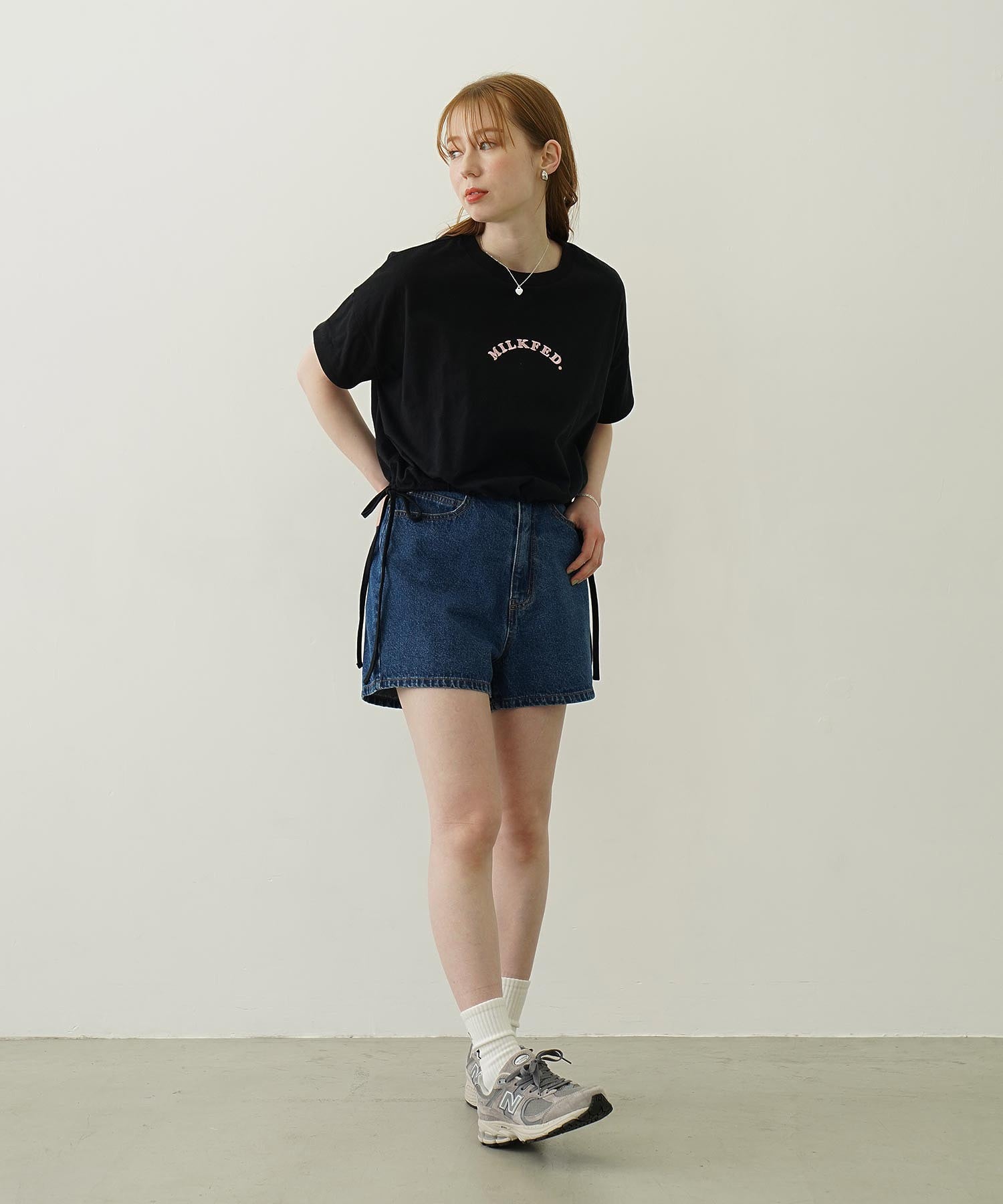 COOPER HEART DENIM SHORT PANTS