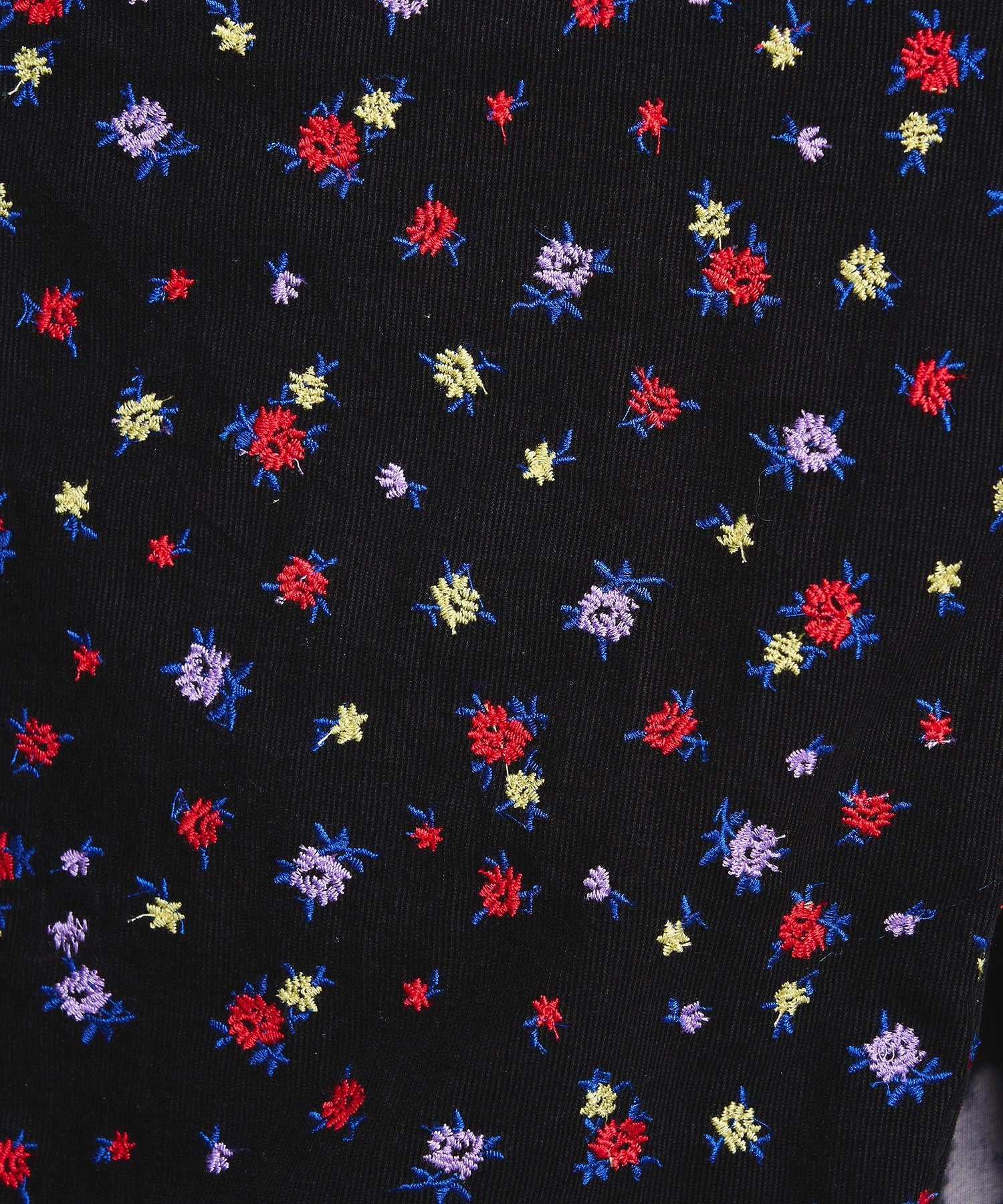 【ROSE BUD別注】INDIA IS BEAUTIFUL and ROSE BUD/CORDUROY FLORAL EMBROIDERY PANTS