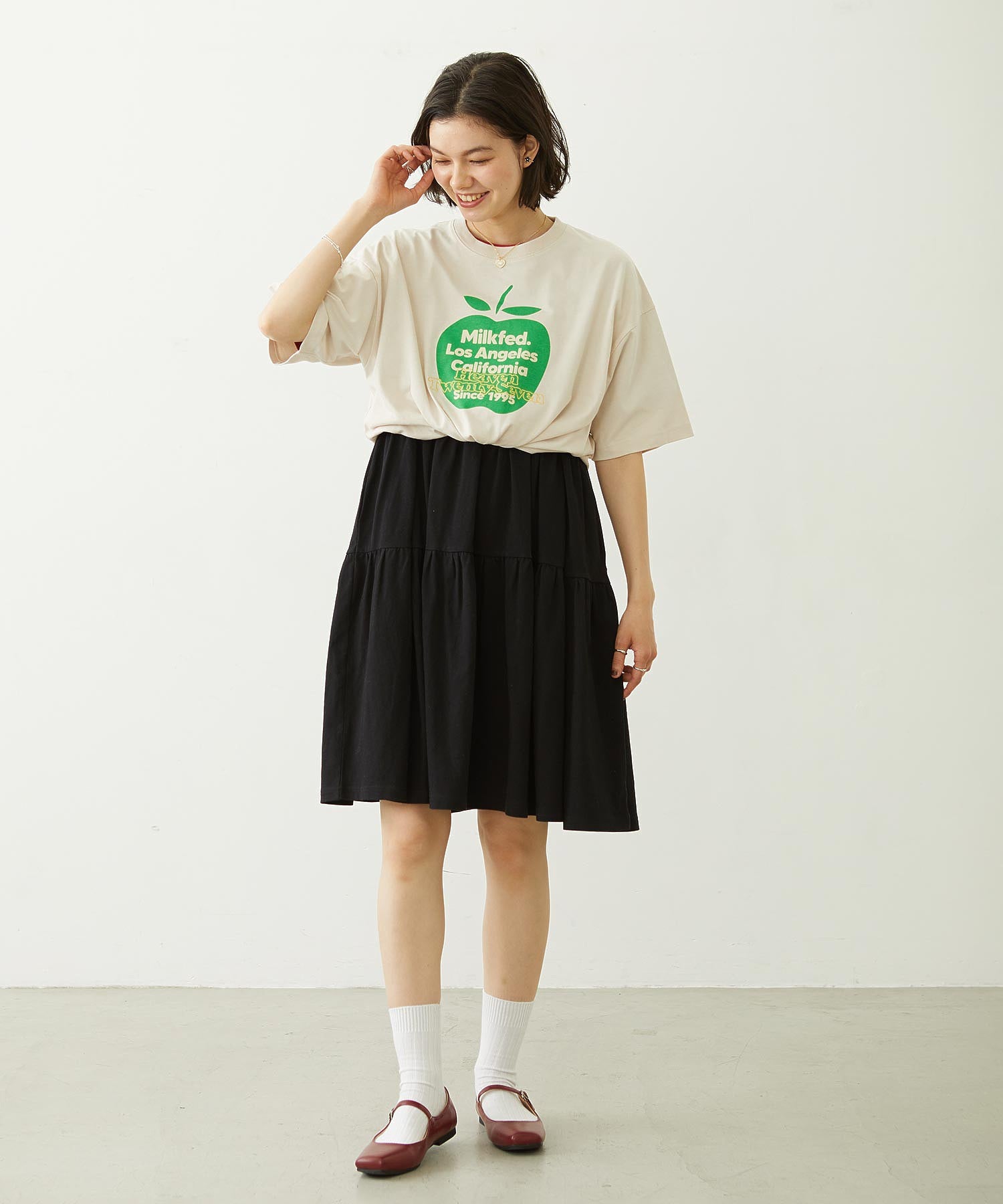 BAR LOGO TIERED DRESS