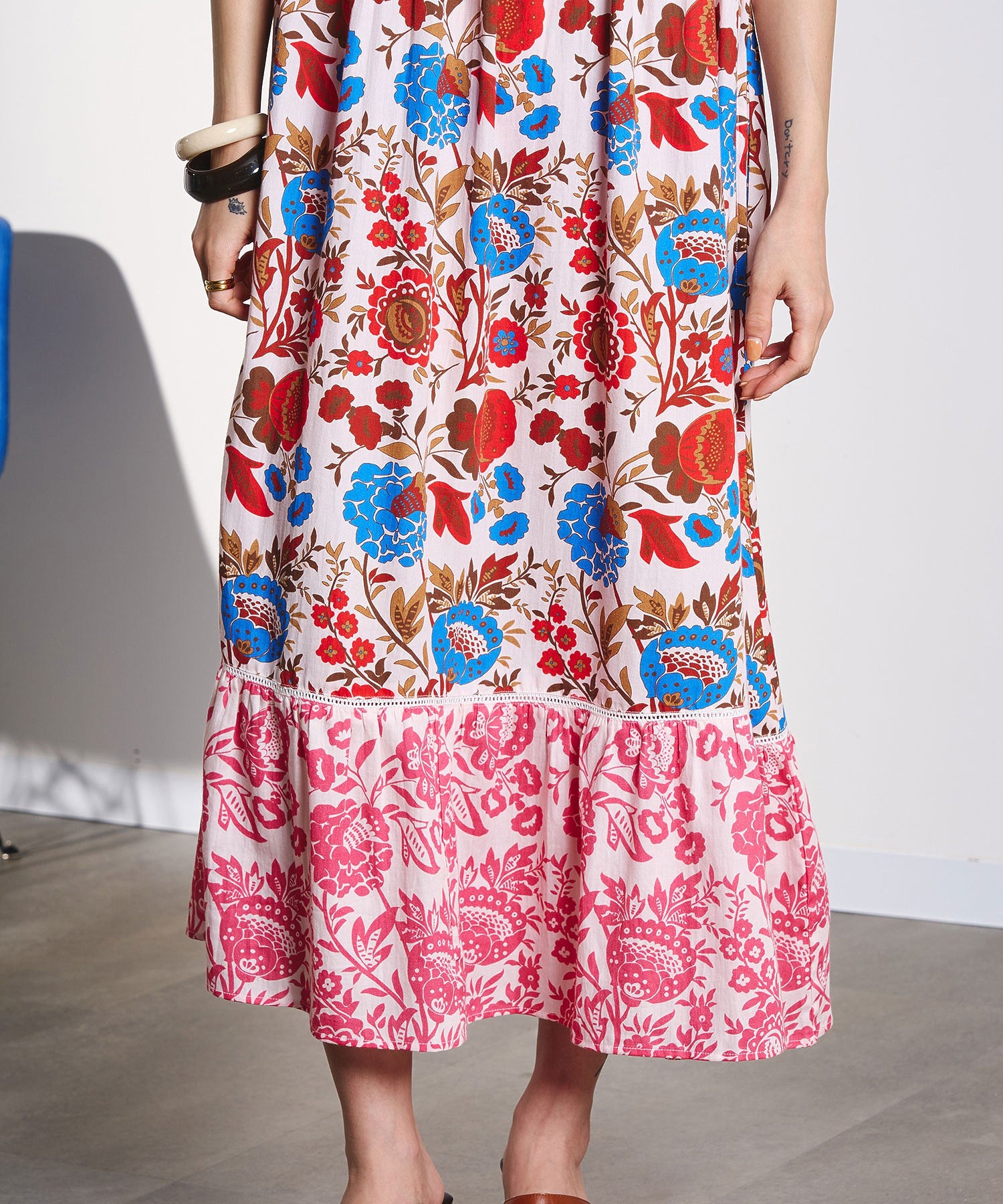 HLAADA for ROSEBUD/FLOWER PRINT DRESS